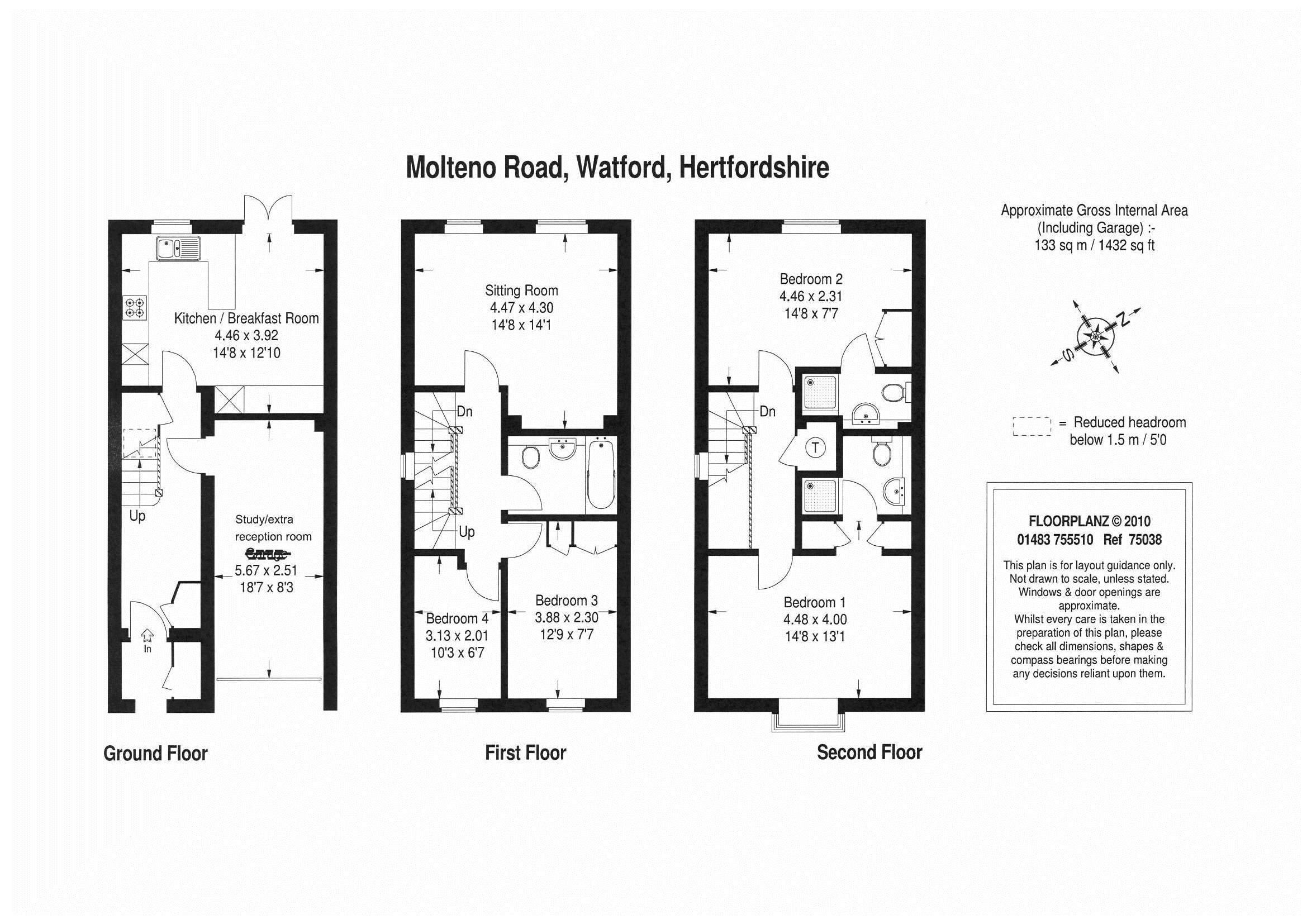 4 Bedrooms Town house to rent in Molteno Road, Watford WD17