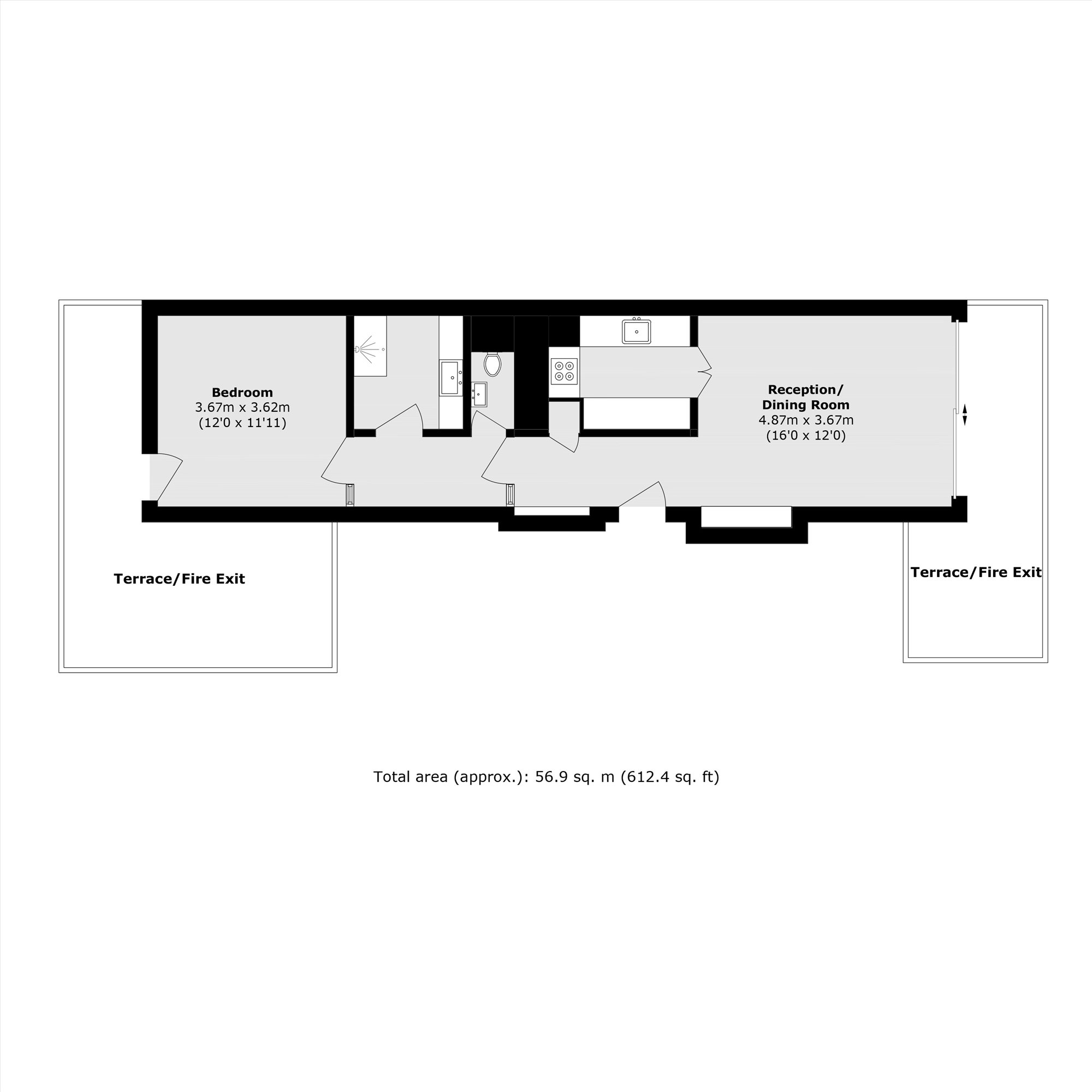 Flat 77, Andrewes House, Barbican, London floorplan