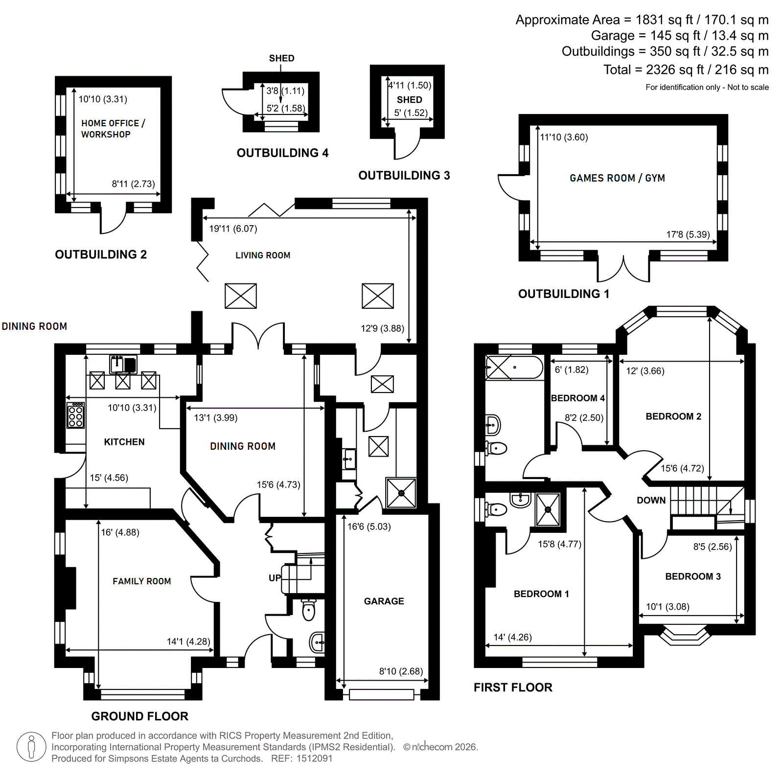 44, Garrick Close, Walton-on-Thames floorplan