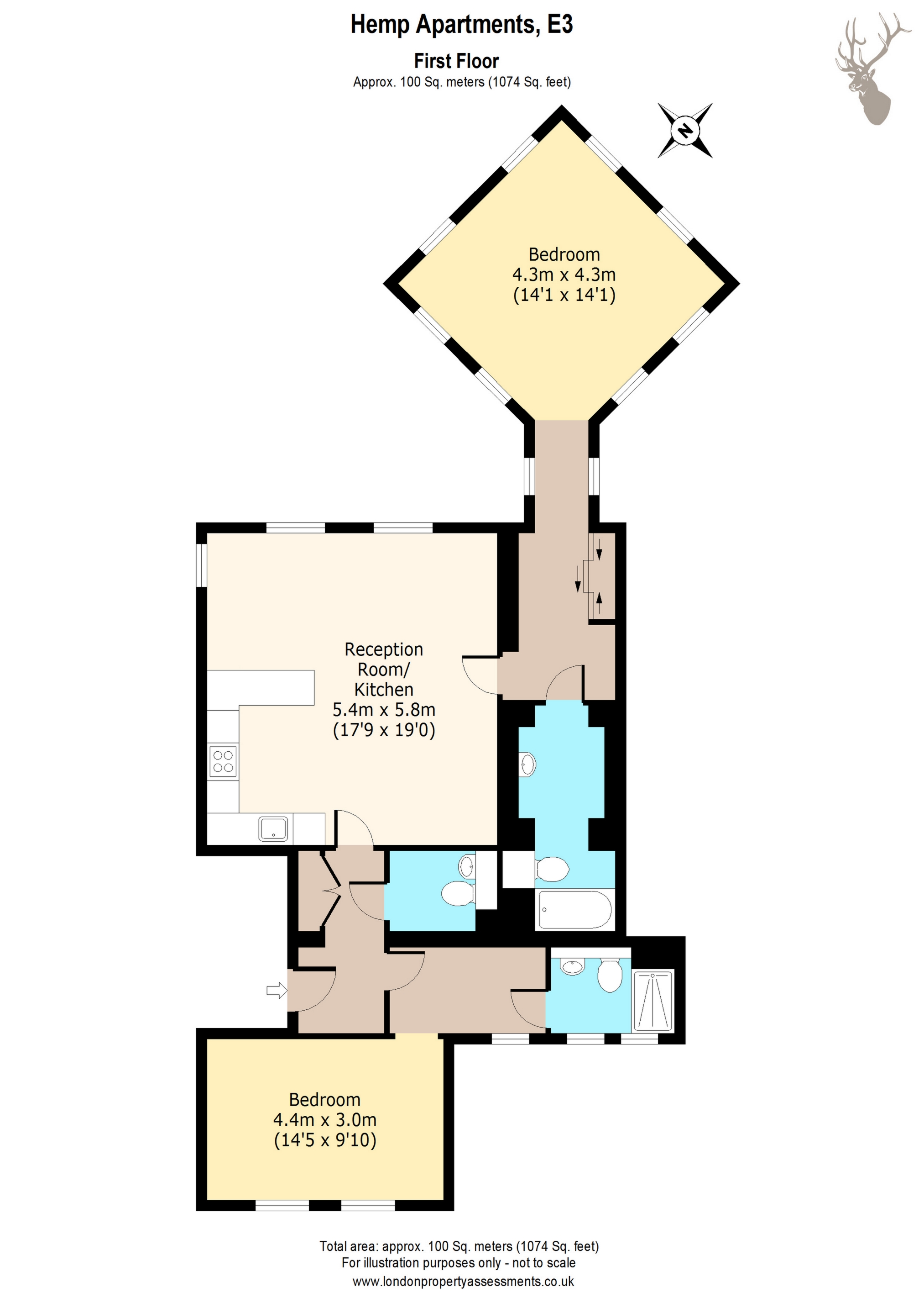 2 Bedrooms Flat to rent in Hemp Apartments, Richard Tress Way, Mile End E3