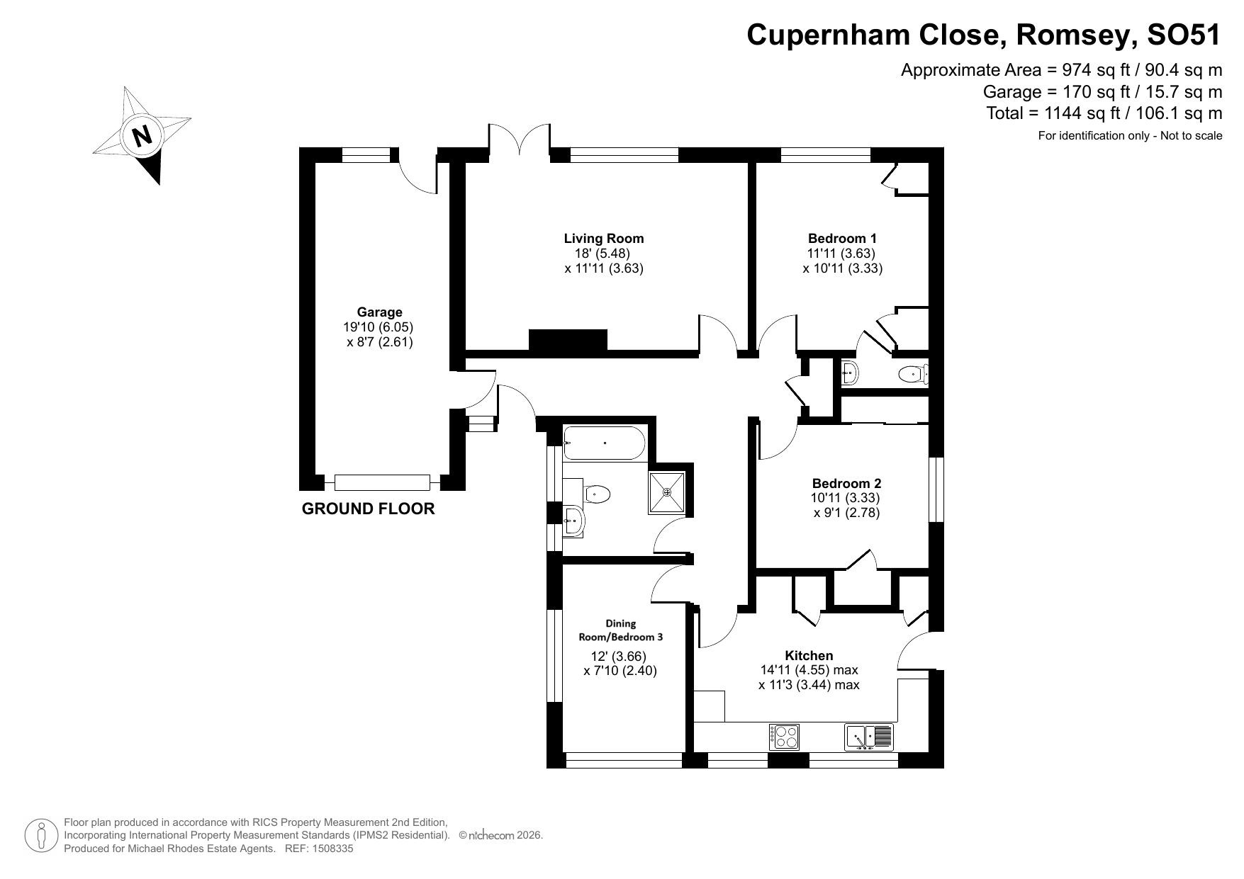 6, Cupernham Close, Hampshire floorplan