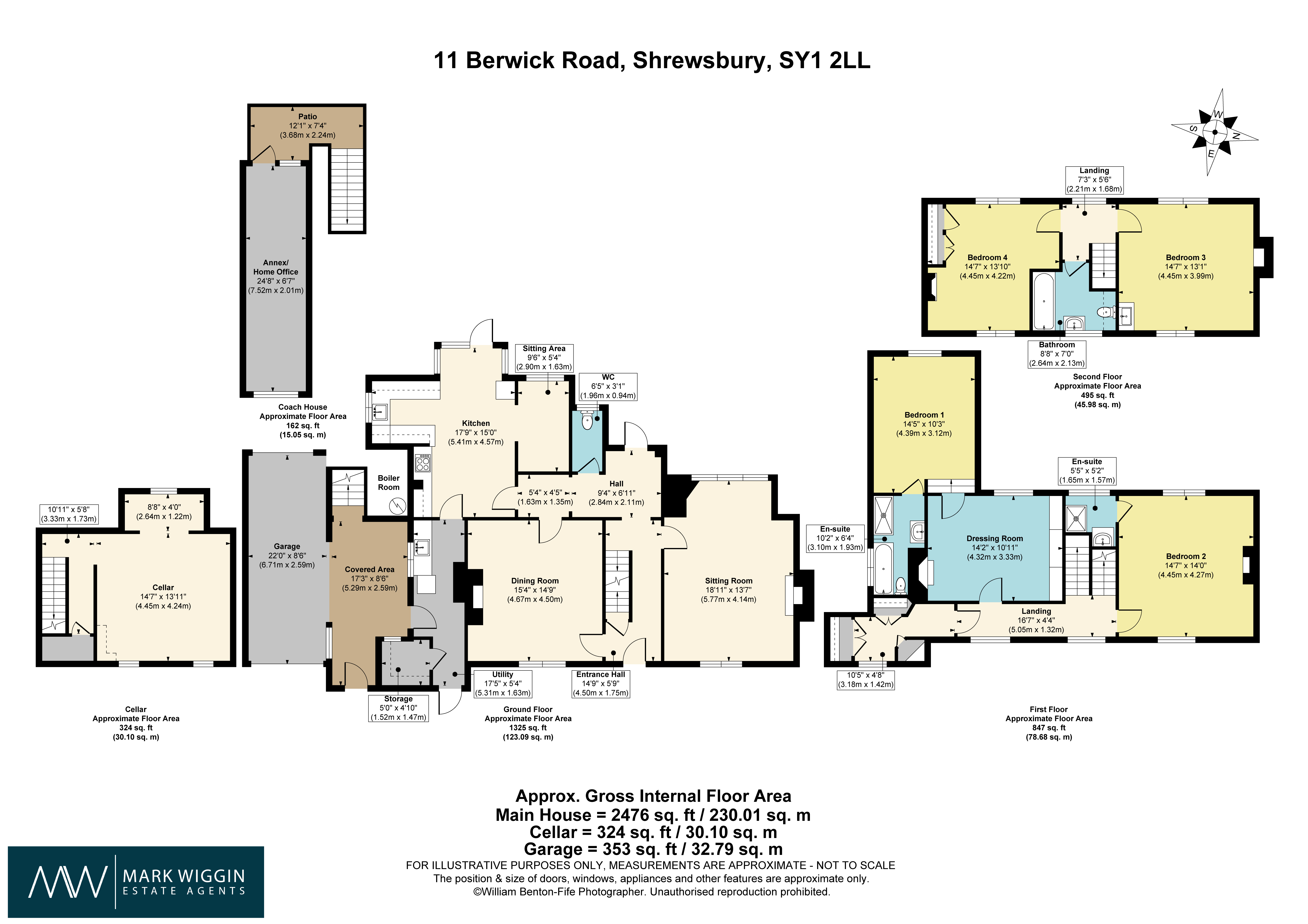 White Lodge, 11, Berwick Road, Shropshire floorplan