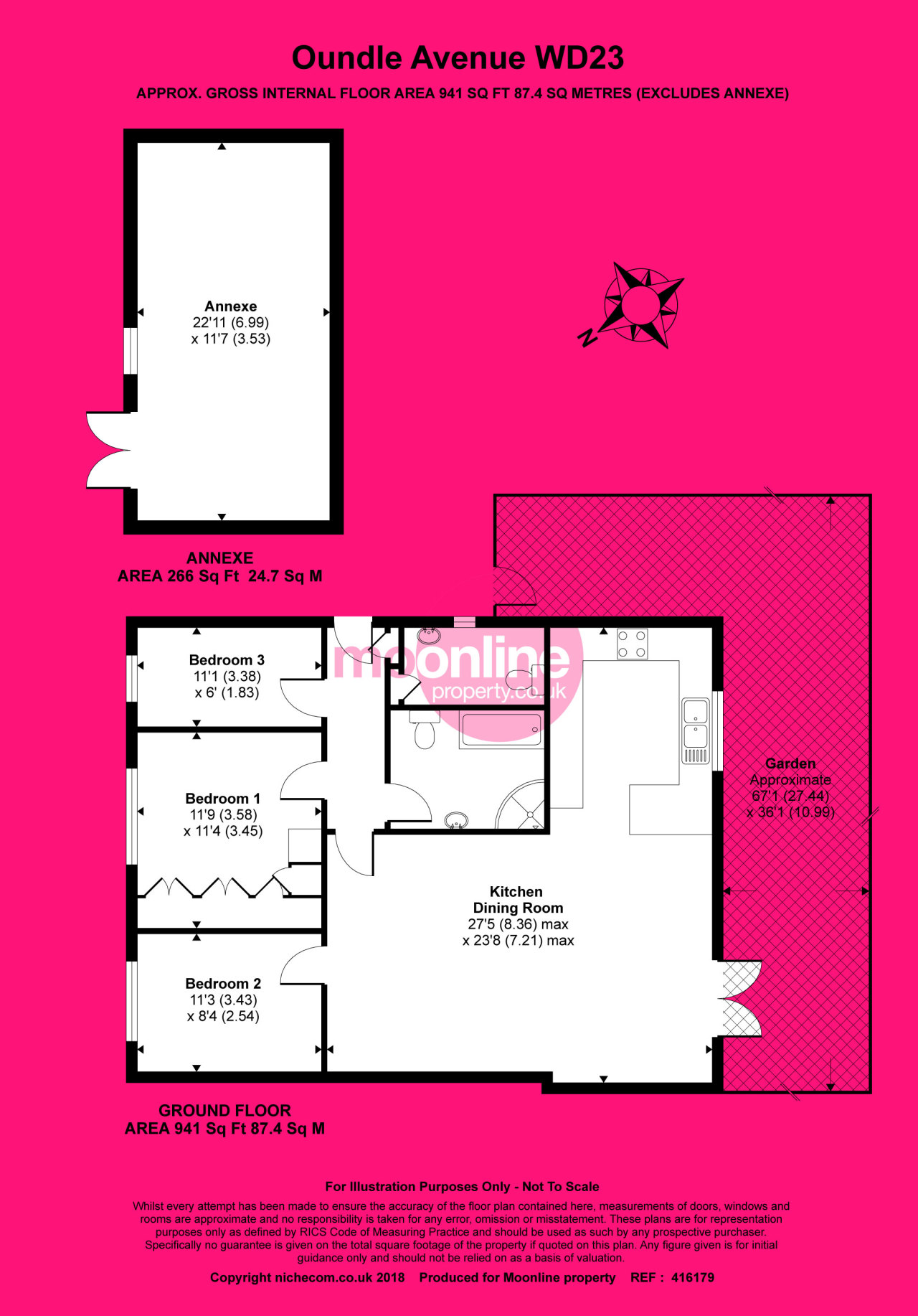 3 Bedrooms Semi-detached bungalow for sale in Oundle Avenue, Bushey WD23