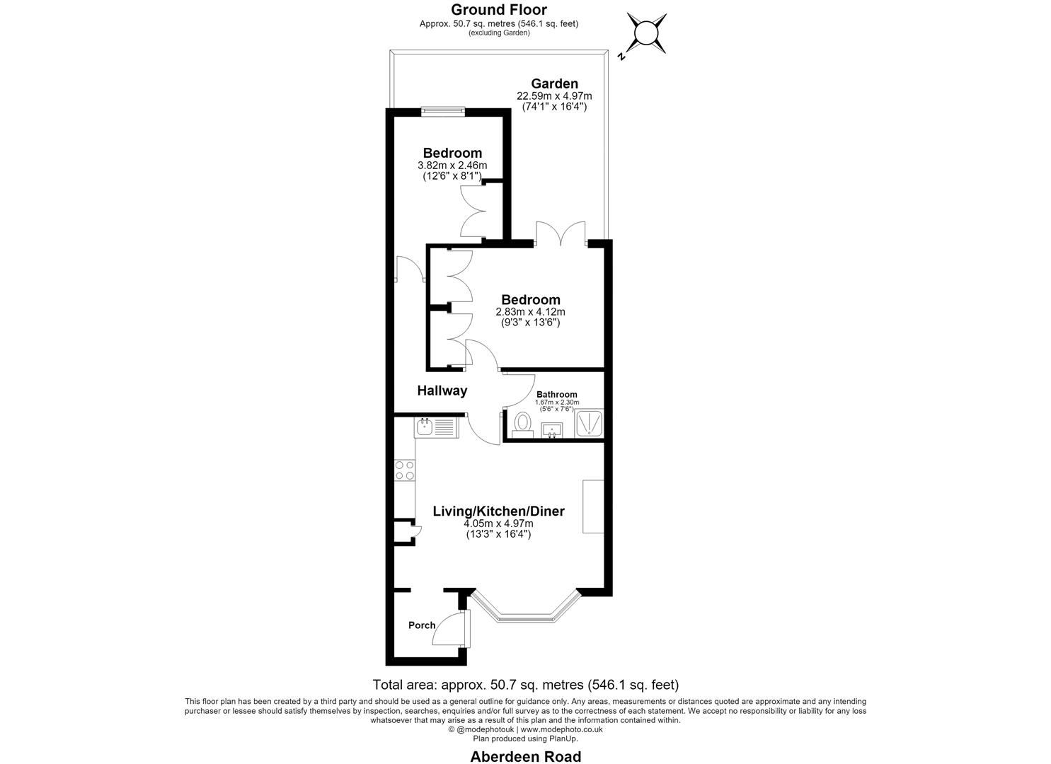 Flat 1, 33, Aberdeen Road, London floorplan