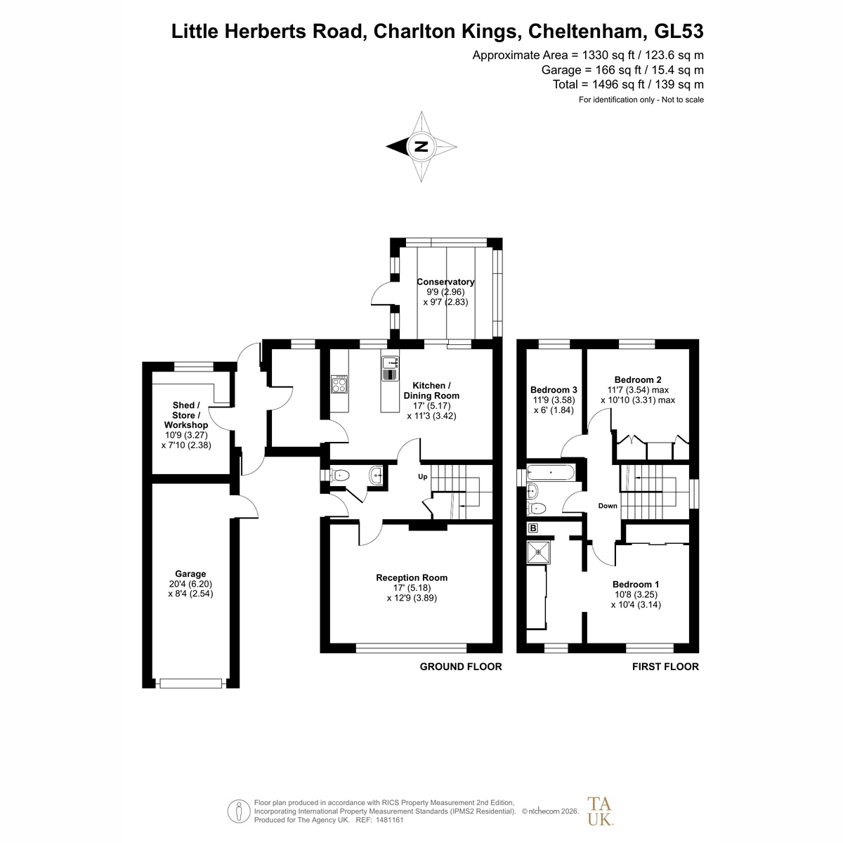 54, Little Herberts Road, Cheltenham floorplan