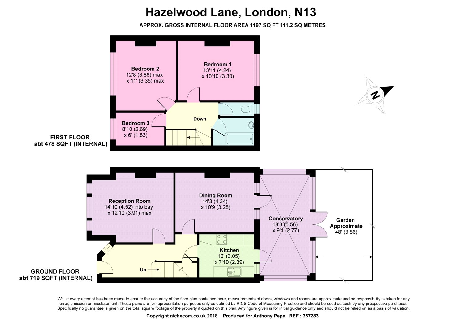 3 Bedrooms Terraced house for sale in Hazelwood Lane, Palmers Green, London N13