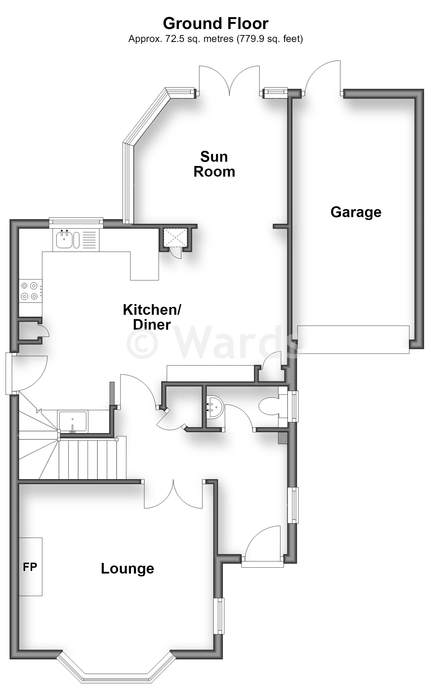 9, Sharps Field, Headcorn floorplan