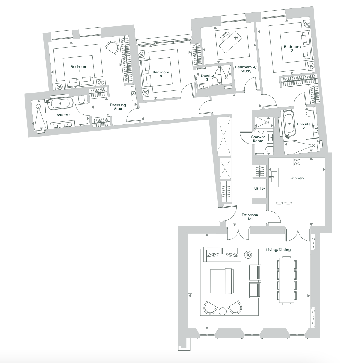 8 Eaton Place - Knight Frank, Grosvenor Gardens, London floorplan