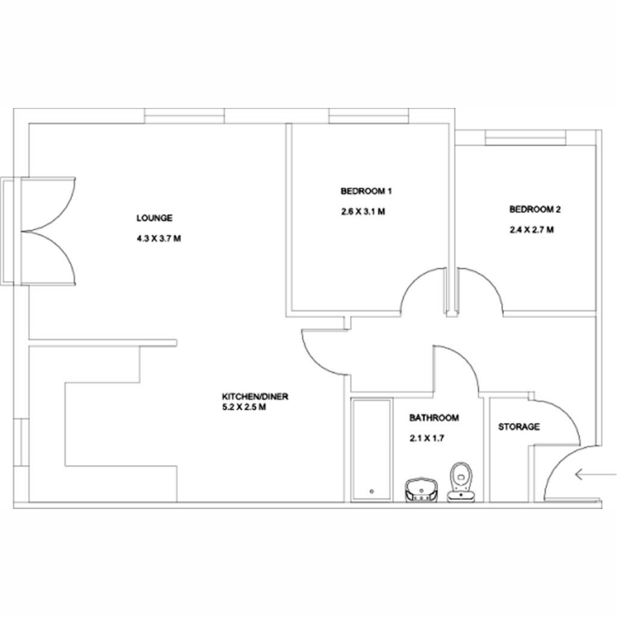 9, Skiddaw Close, Manchester floorplan