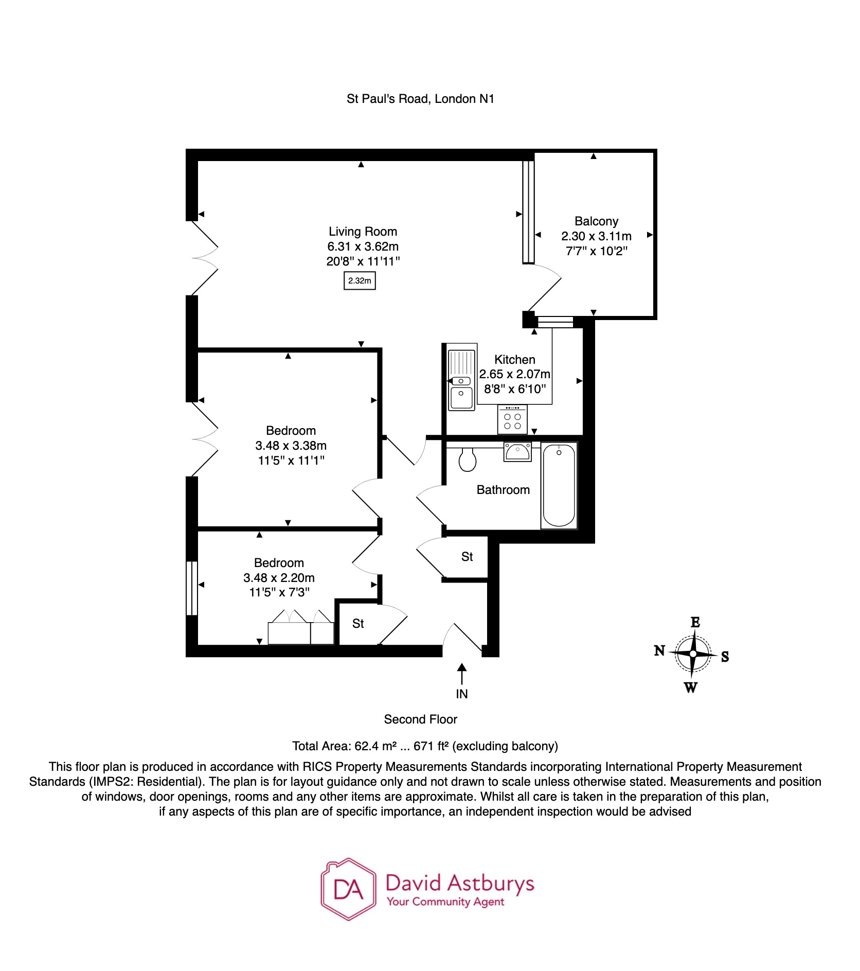 St. Pauls Road, Islington floorplan