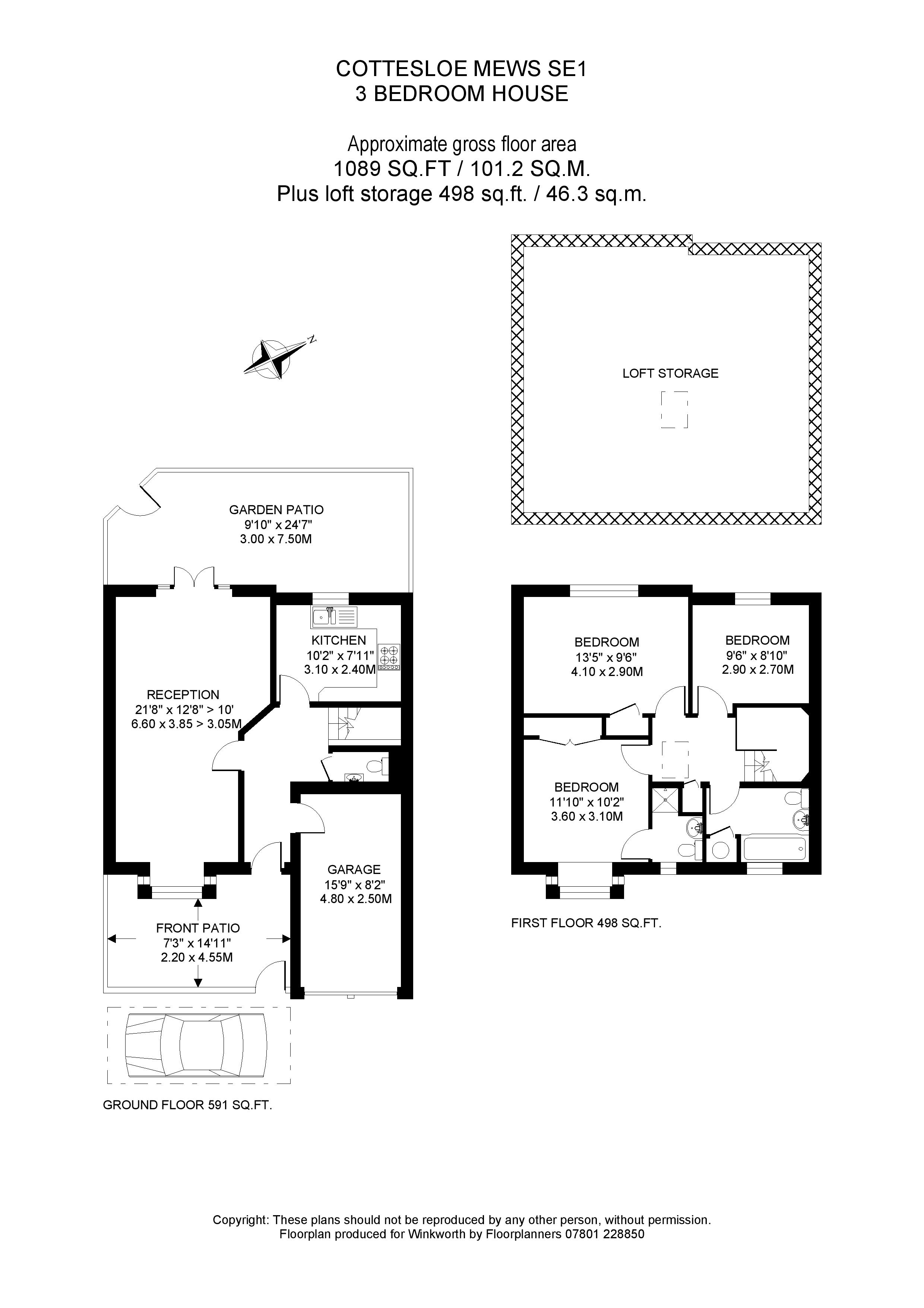 9, Cottesloe Mews, London floorplan