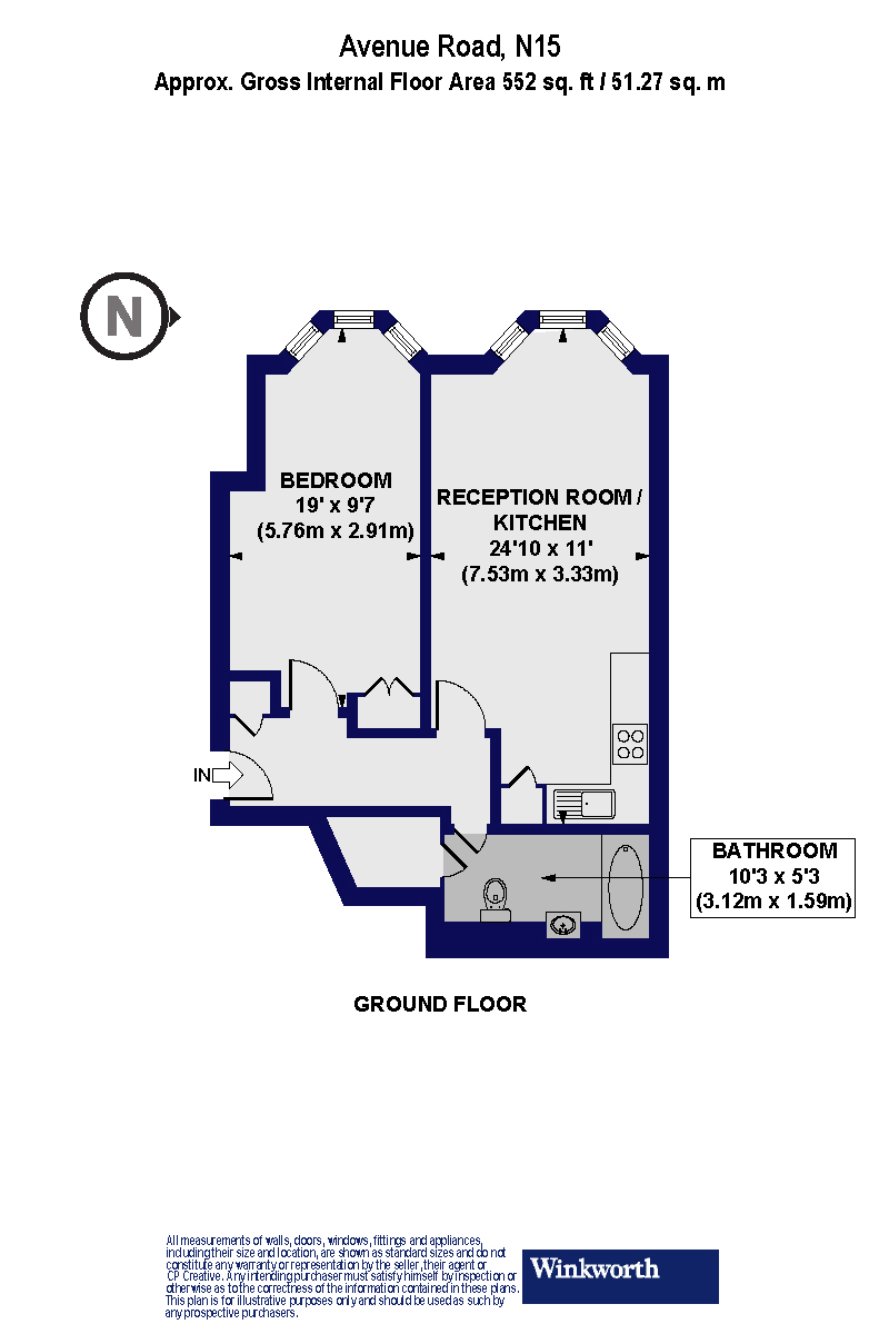 Flat 1, 18, Avenue Road, London floorplan