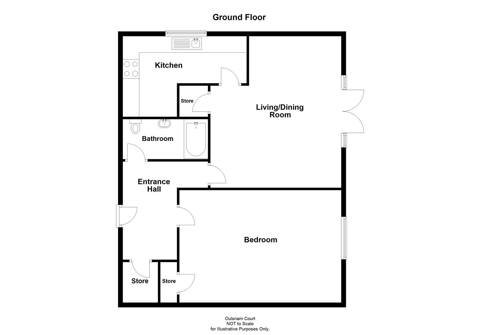Flat 5 Oulsnam Court, Wake Green Park, Birmingham floorplan