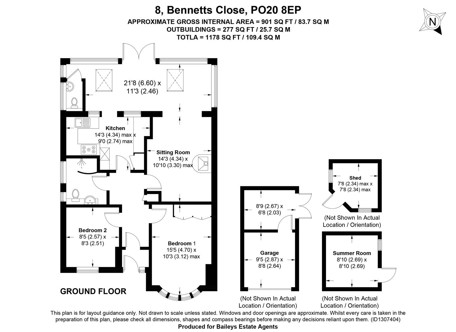 8, Bennetts Close, Nr Chichester floorplan