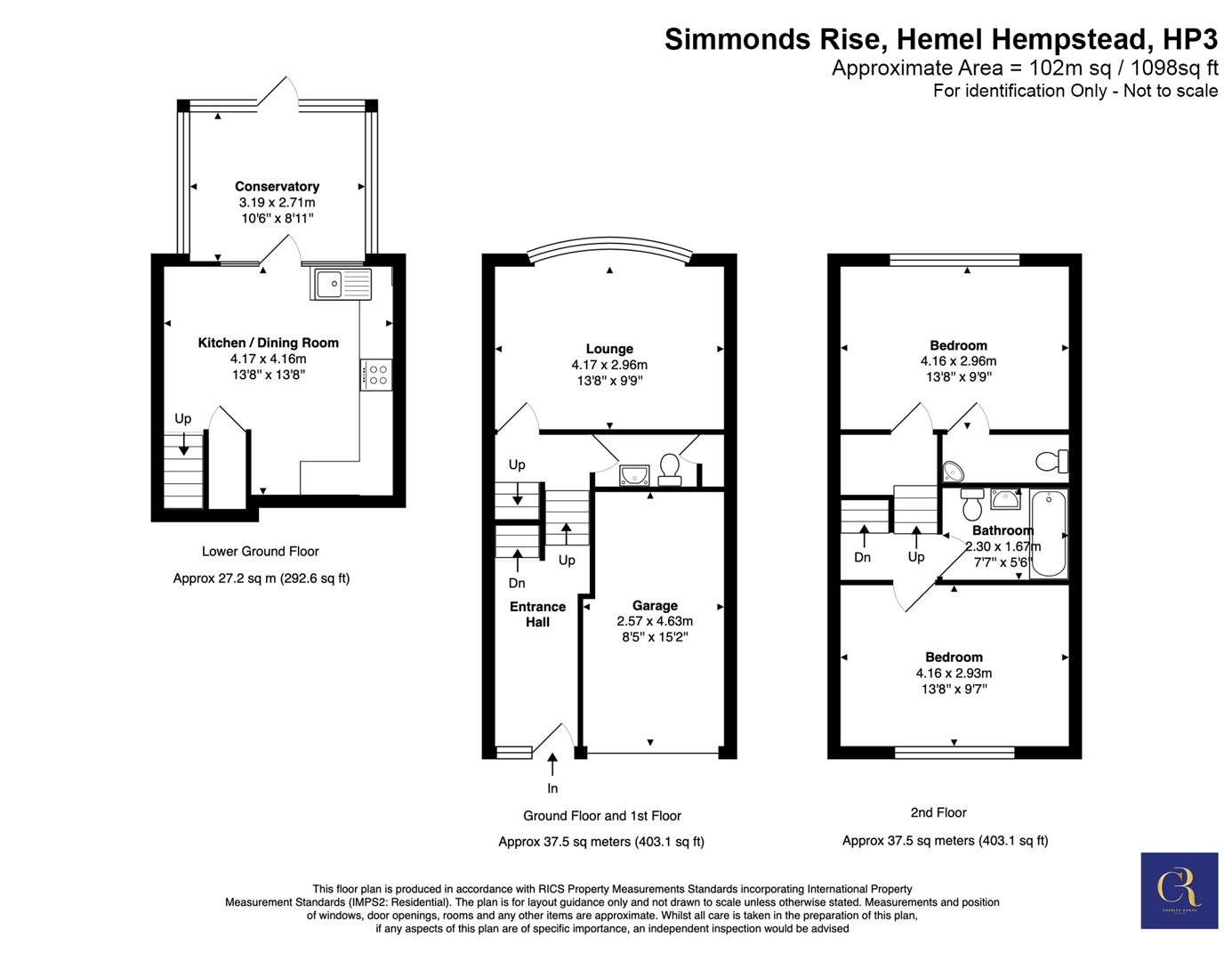 3, Simmonds Rise, Hemel Hempstead floorplan