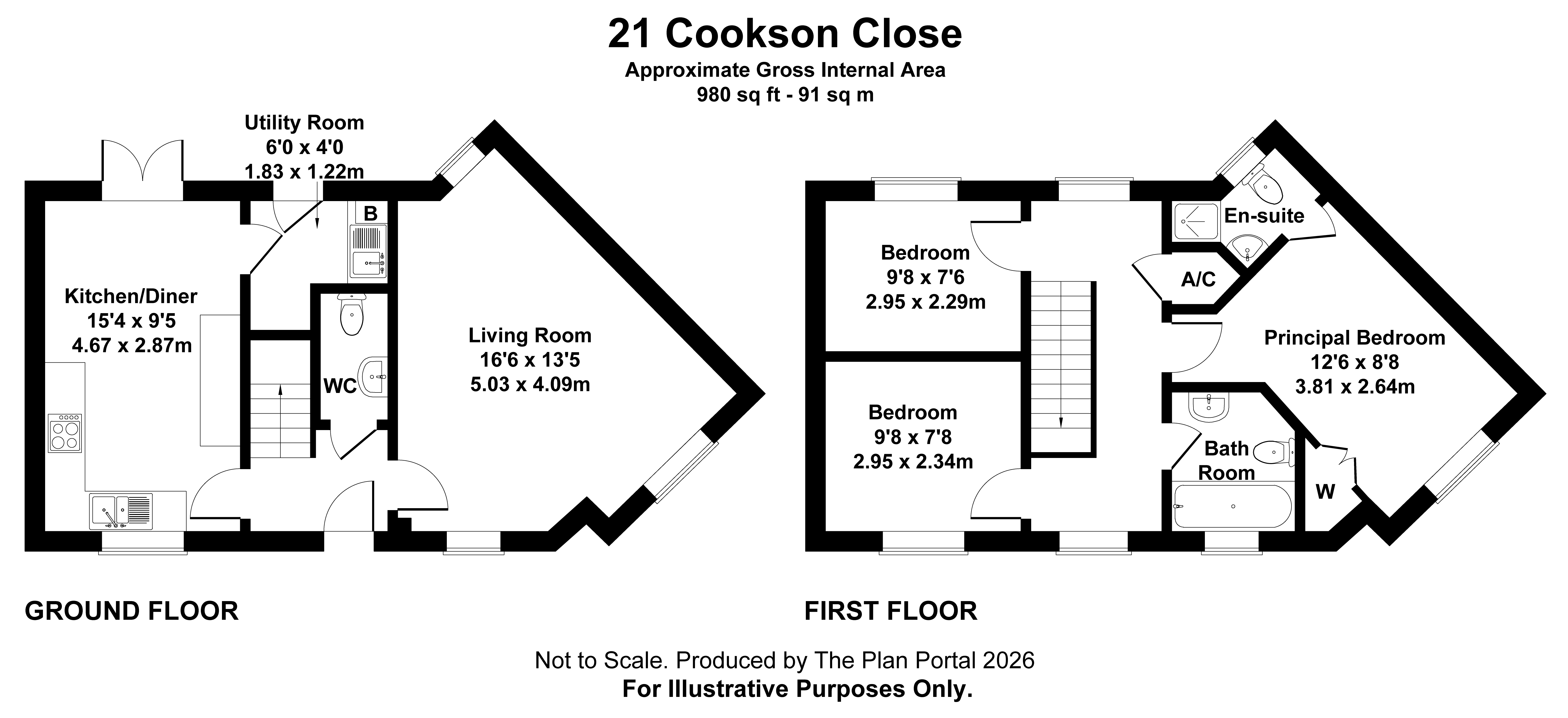 21, Cookson Close, Telford floorplan