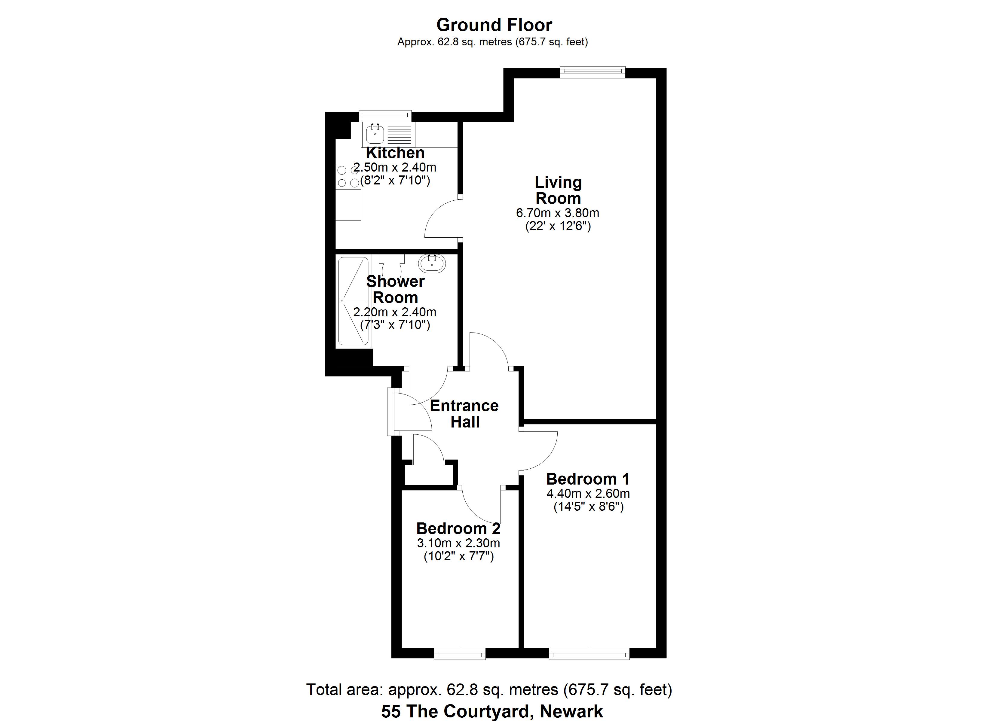 55 The Courtyard, Castle Brewery, Newark floorplan