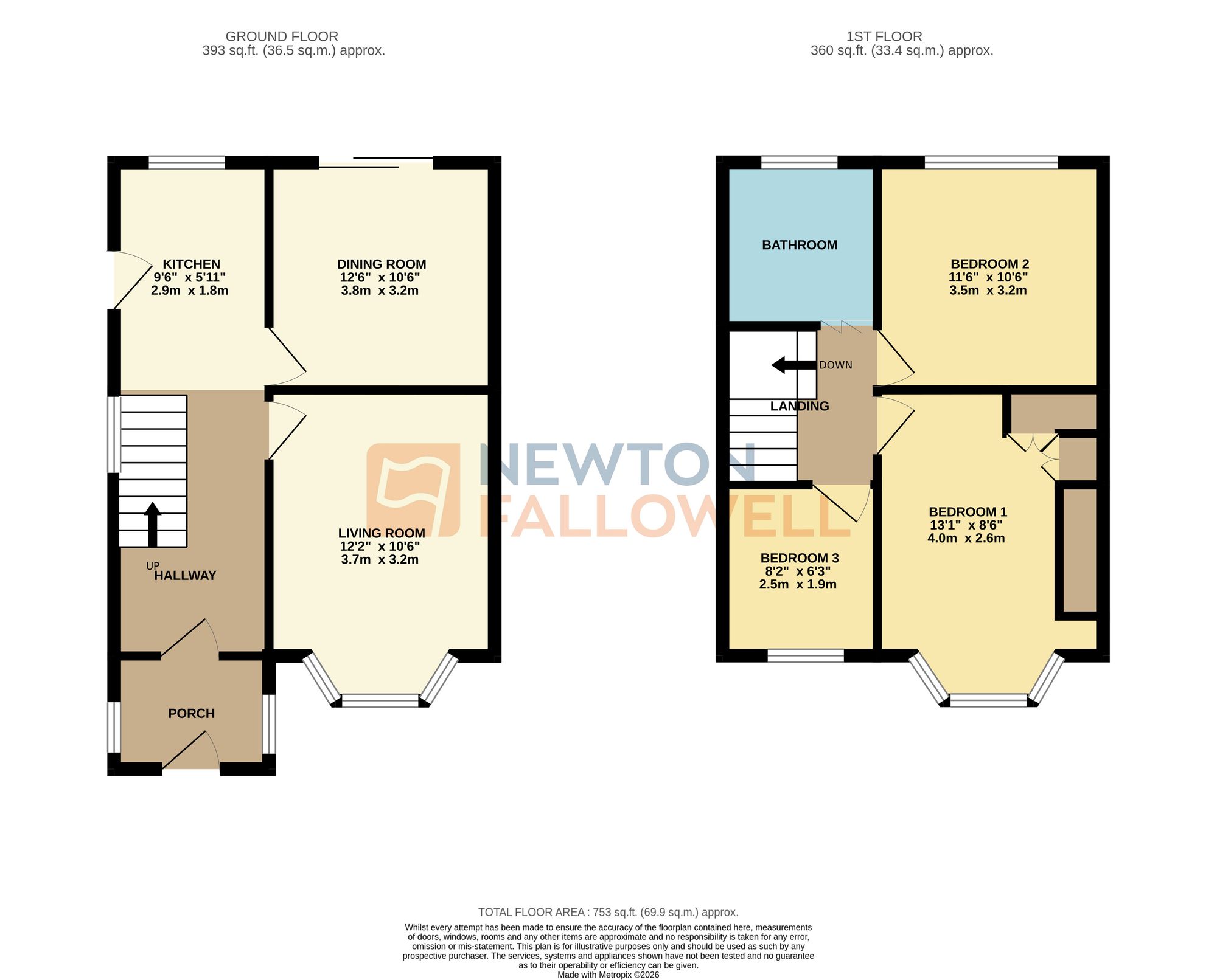 6 Kew Drive, Wigston floorplan