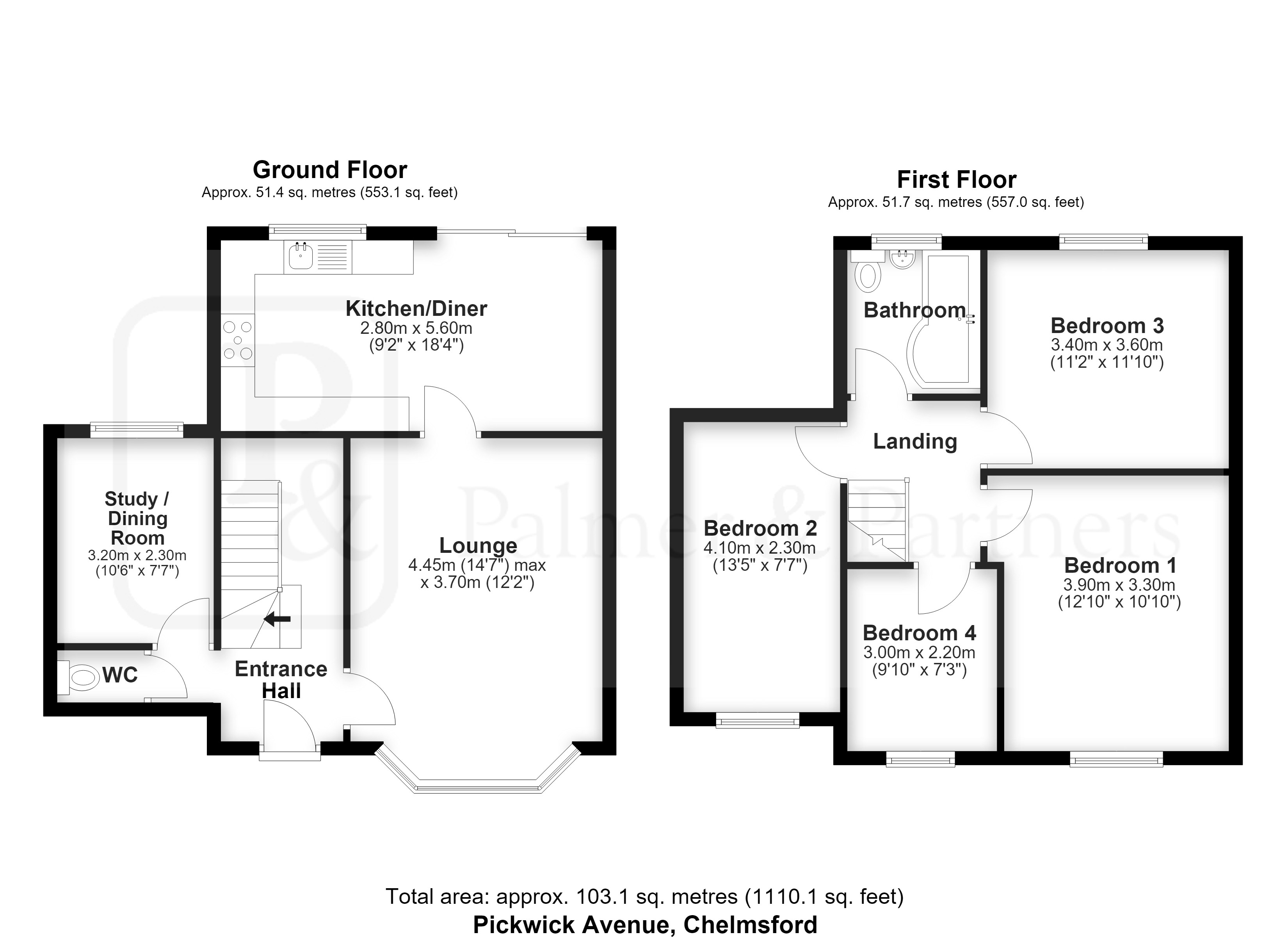 28, Pickwick Avenue, Essex floorplan