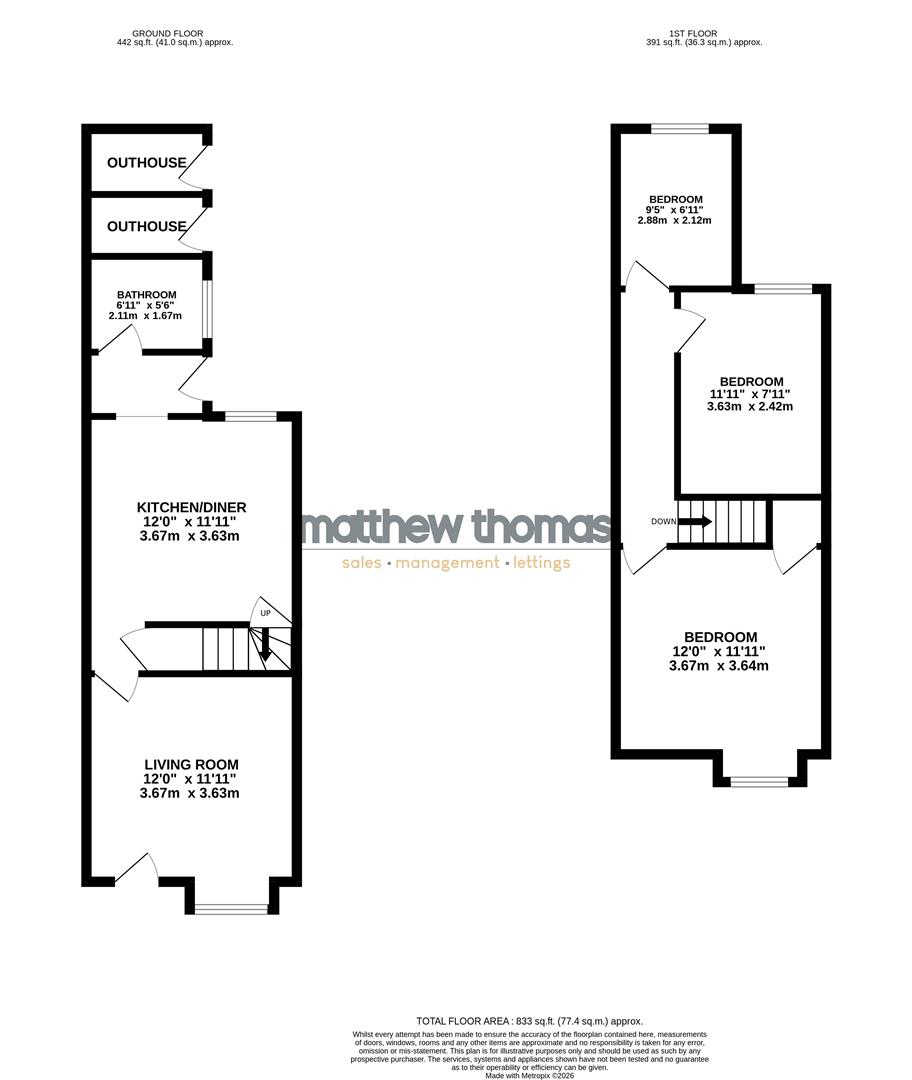 22, Greenhill Lane, Alfreton floorplan