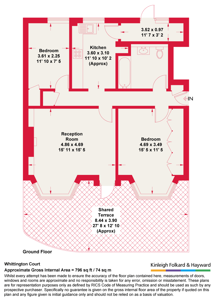 Flat 35, Whittington Court,, Aylmer Road, London floorplan
