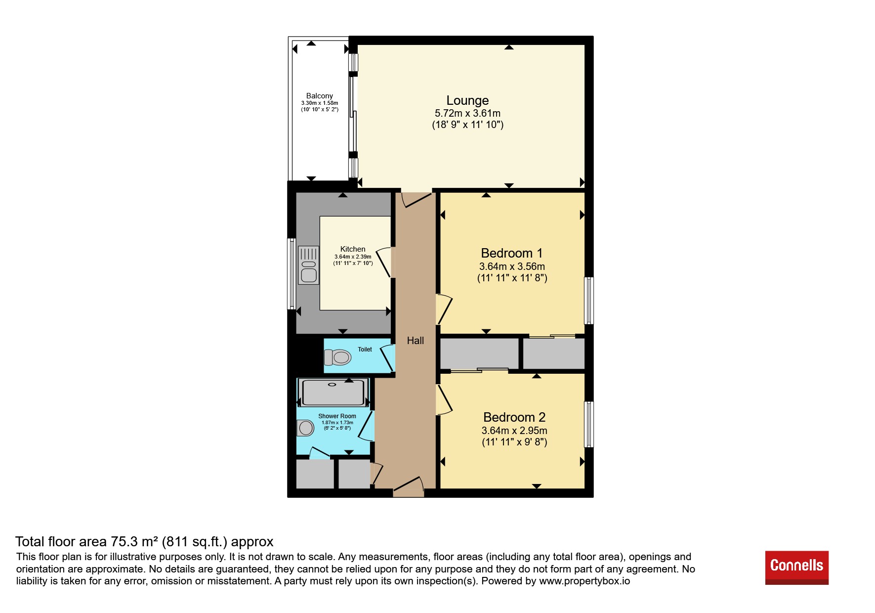 Flat 10, Ridgeway Heights, Ridgeway Road, Torquay floorplan