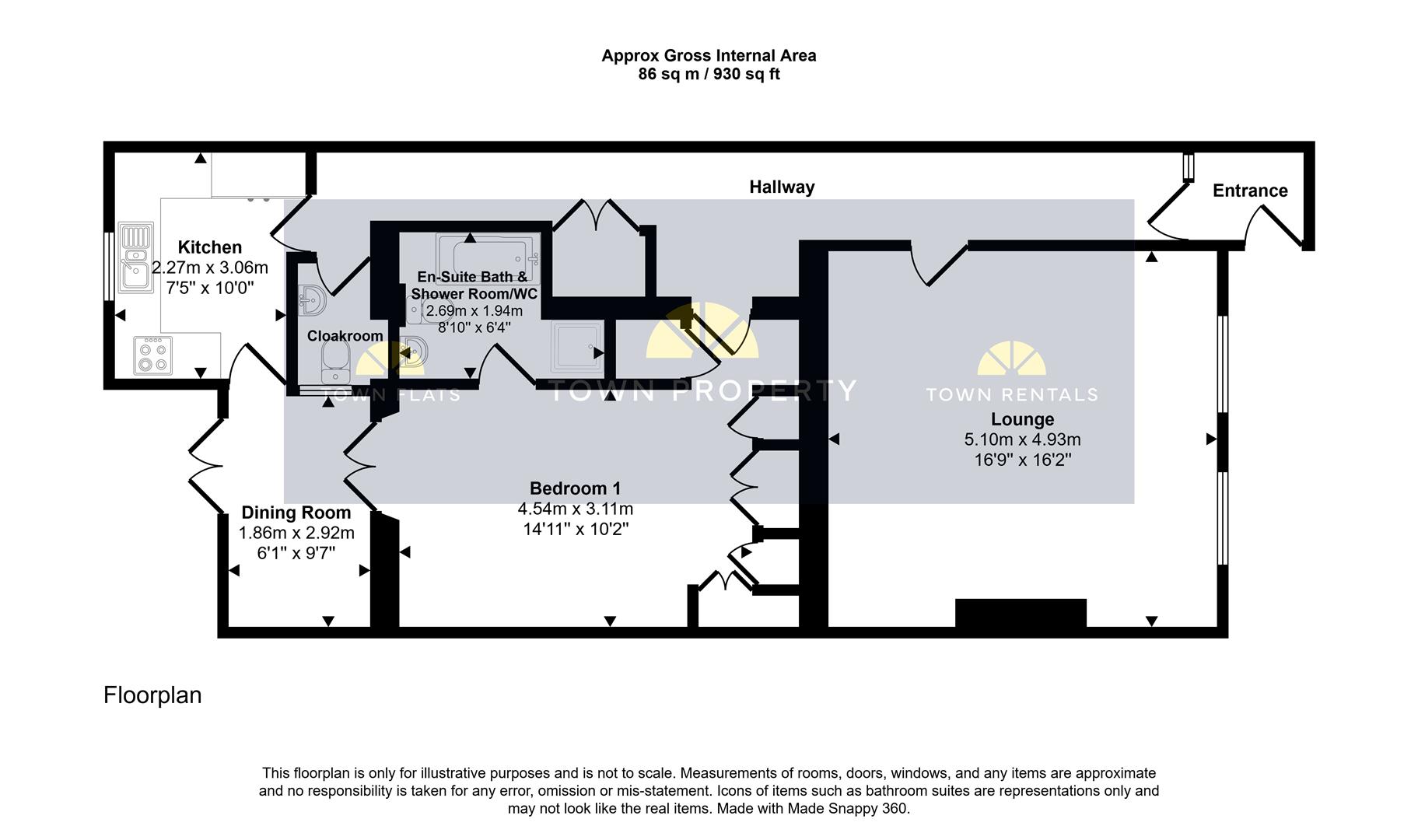 Flat 5, 26, Hyde Gardens, Eastbourne floorplan