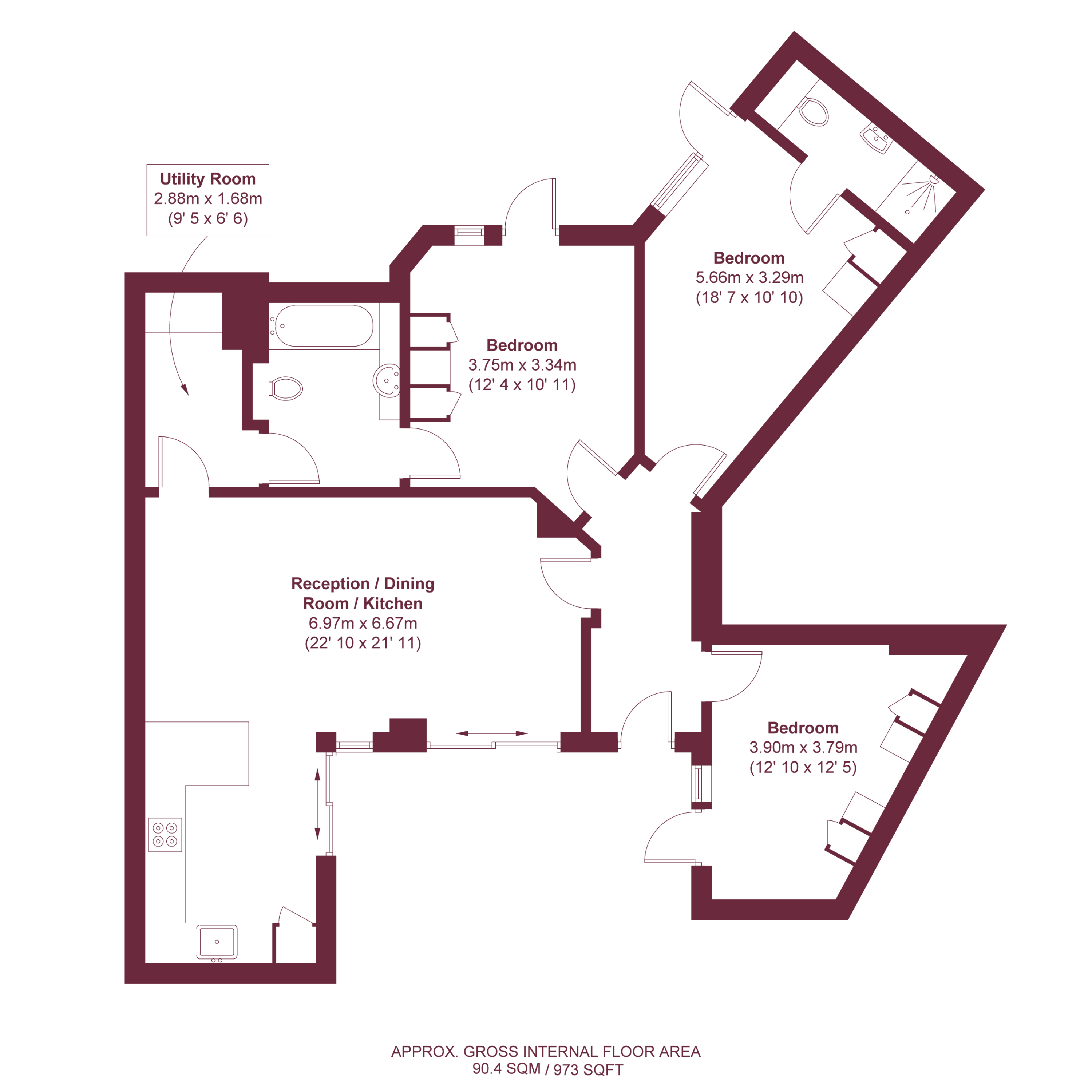 Flat 1 Northill House,, 35A Queensdown Road, London floorplan