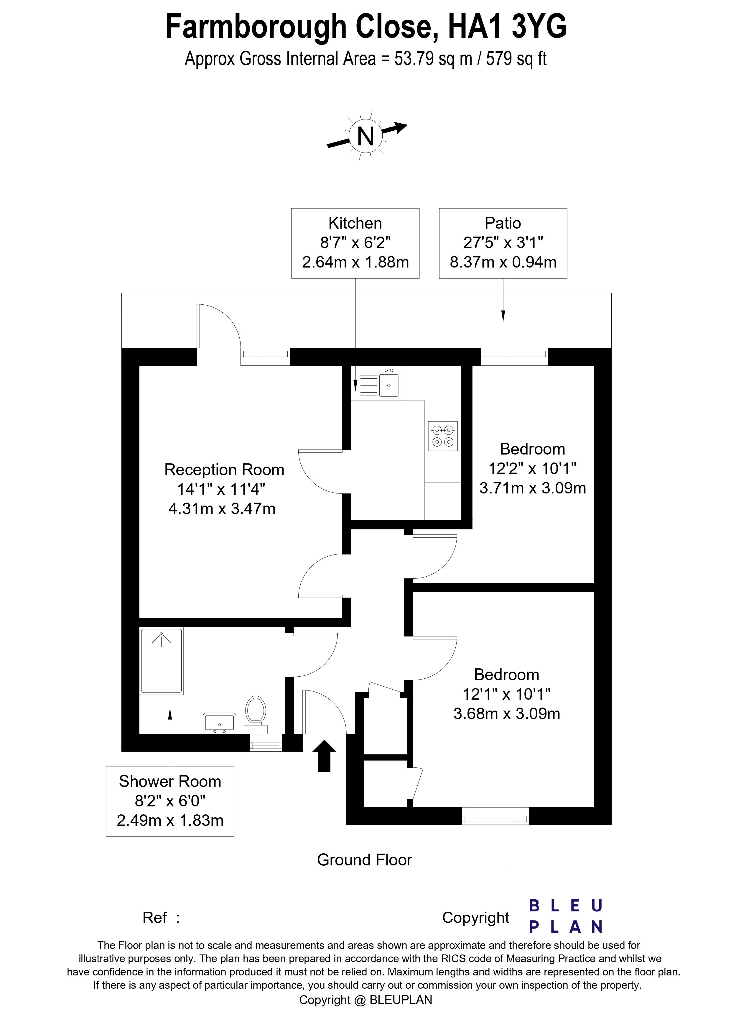 31, Farmborough Close, Harrow floorplan