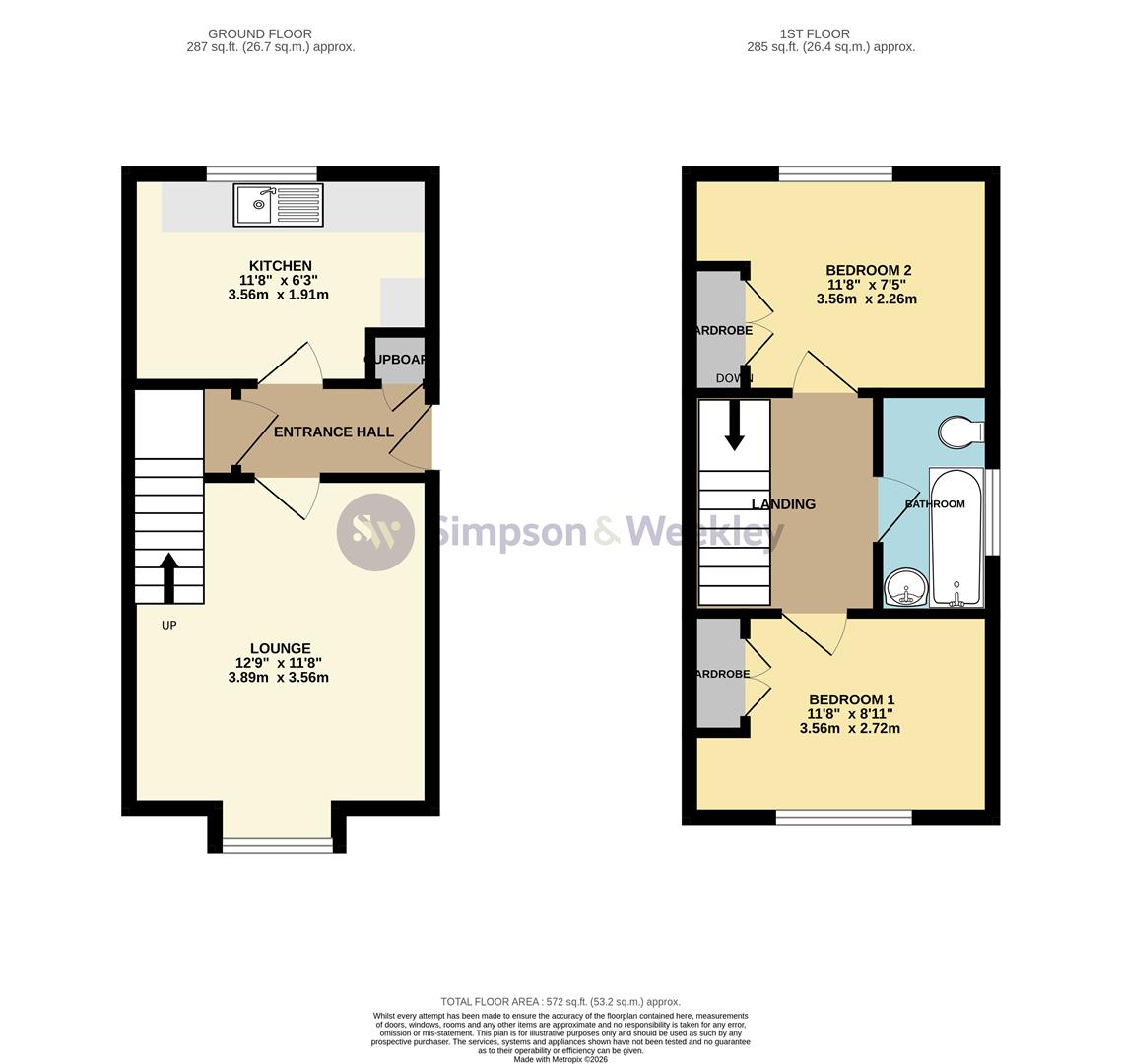 64, Senwick Drive, Wellingborough floorplan