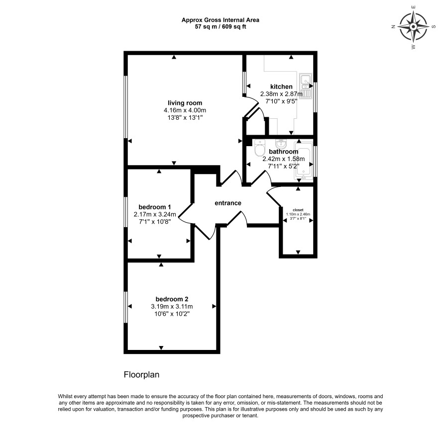 26 Bodmin Court, Mansfield NG18 4QA floorplan