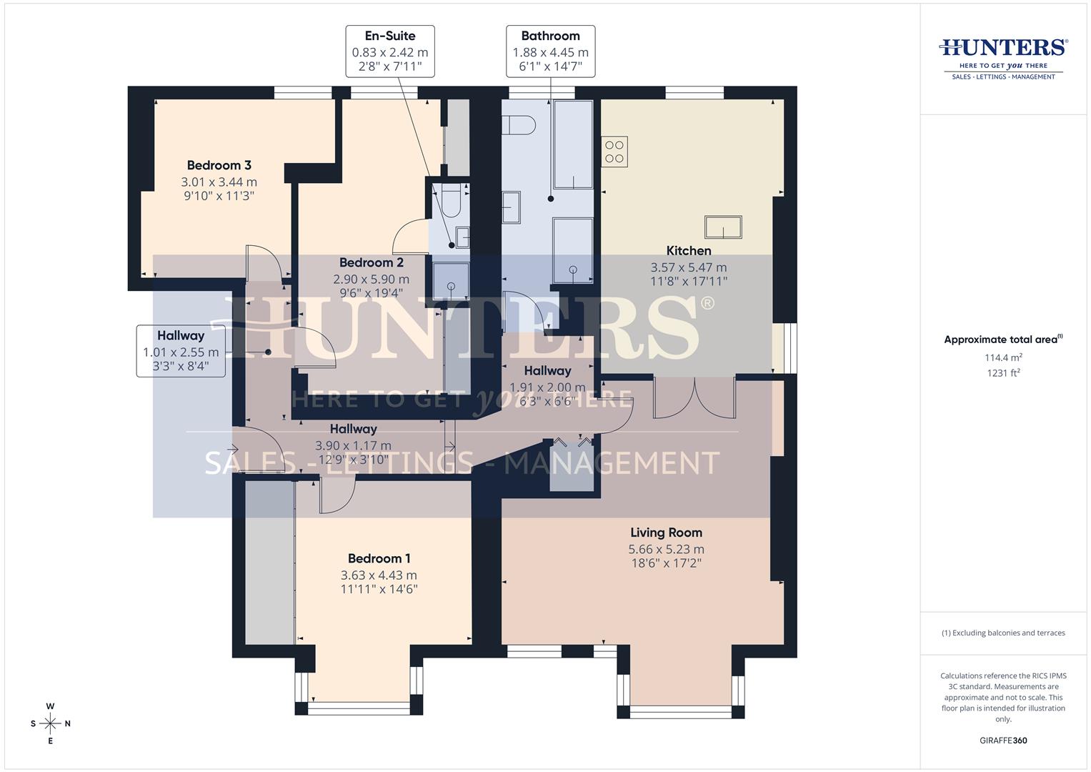 Flat 12 Ravine Court, 19-22 Roker Terrace, Sunderland floorplan