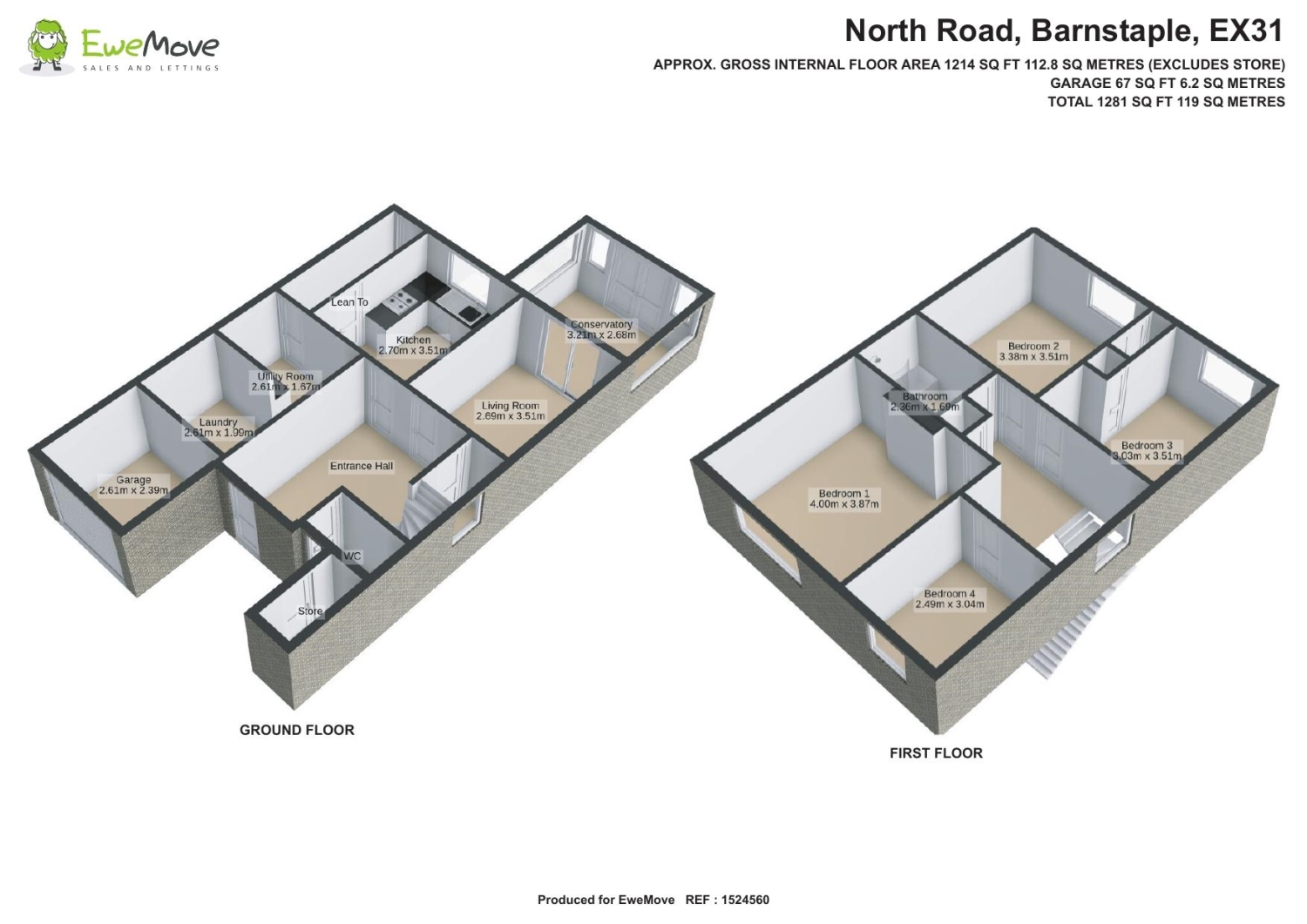 6, North Road, Barnstaple floorplan