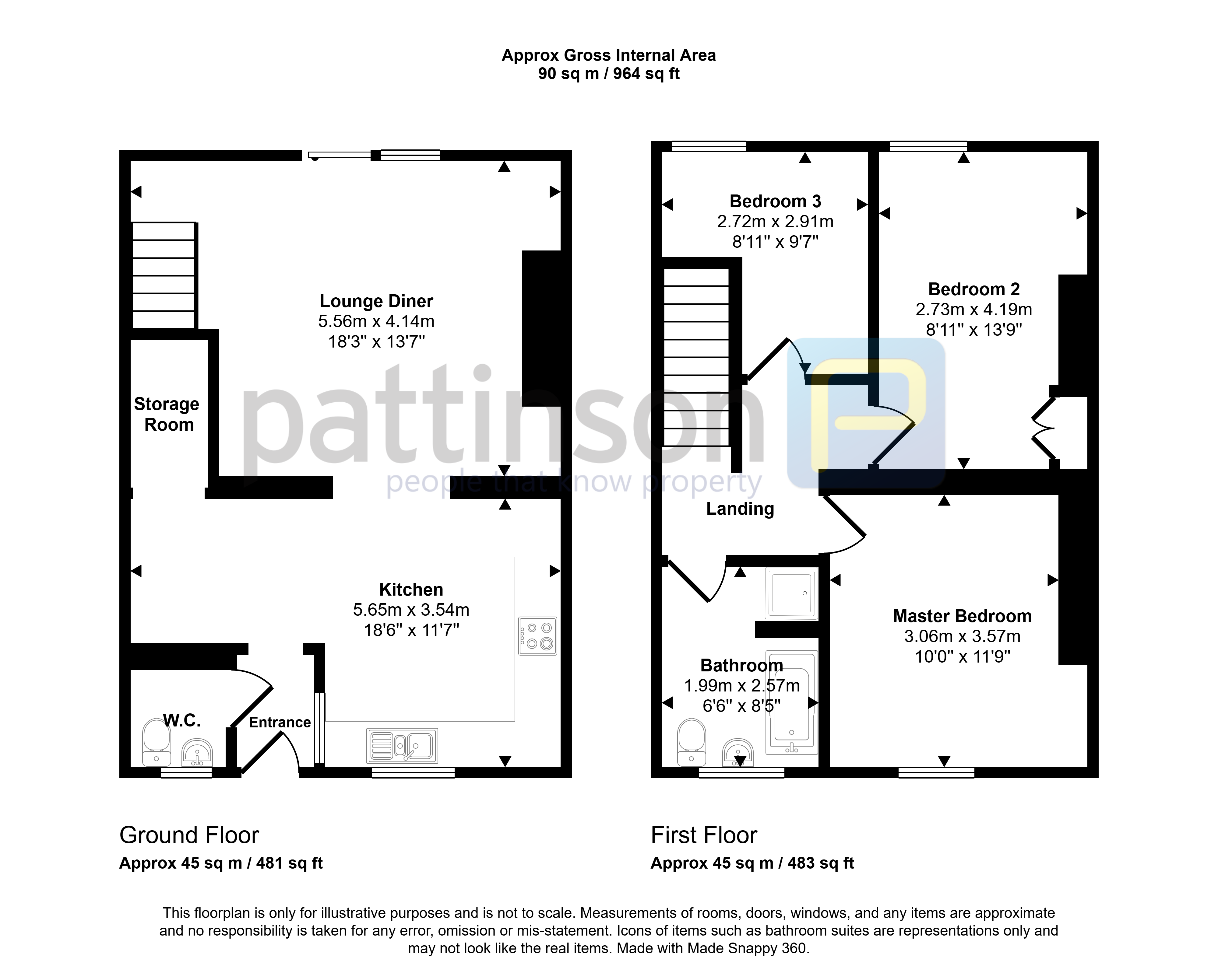 94, Maple Street, Ashington floorplan