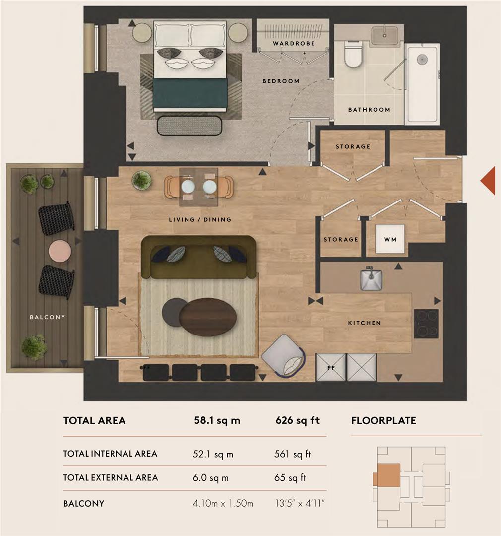 18.08, The Bellamy, London floorplan