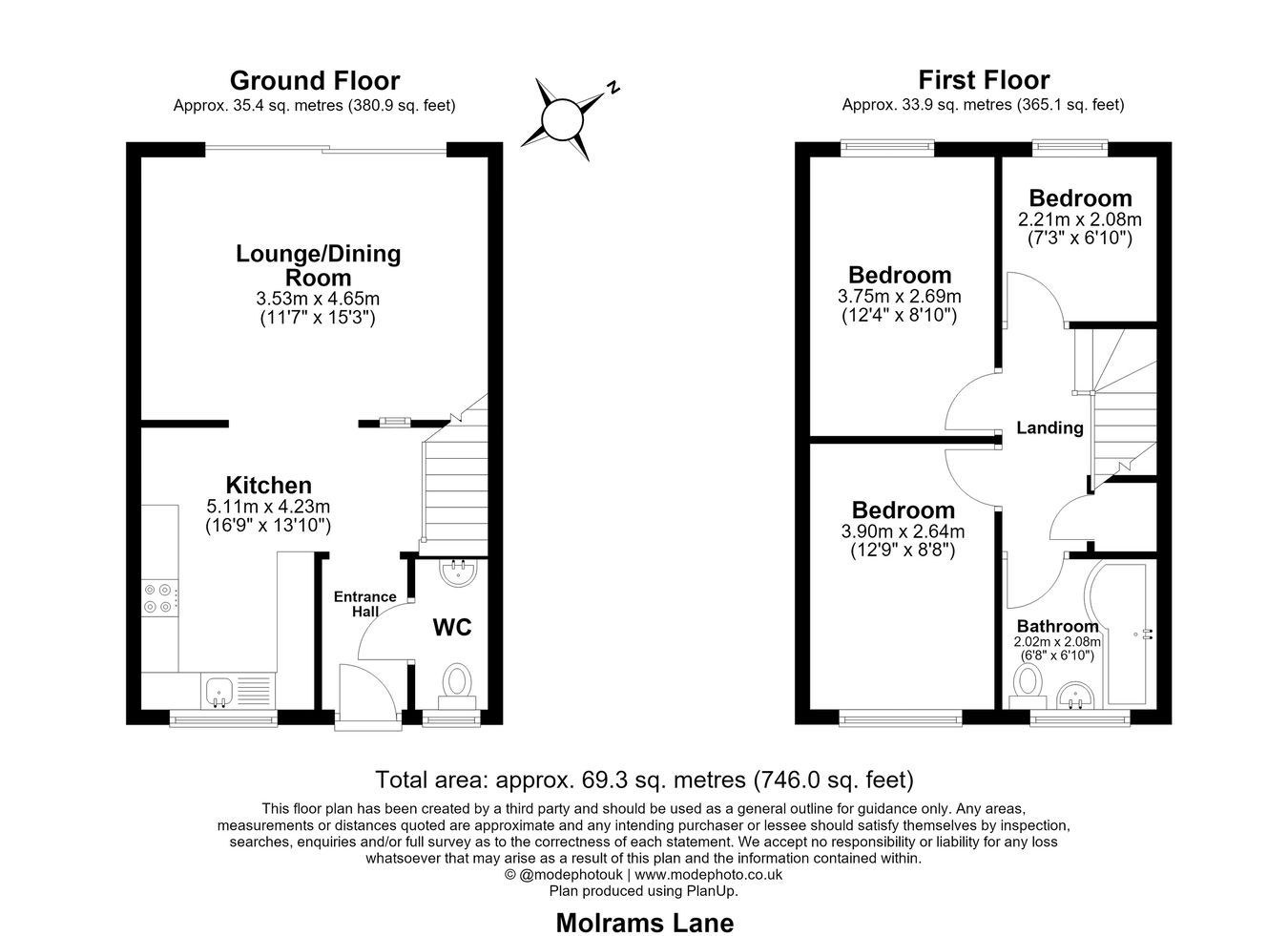 128, Molrams Lane, Chelmsford floorplan