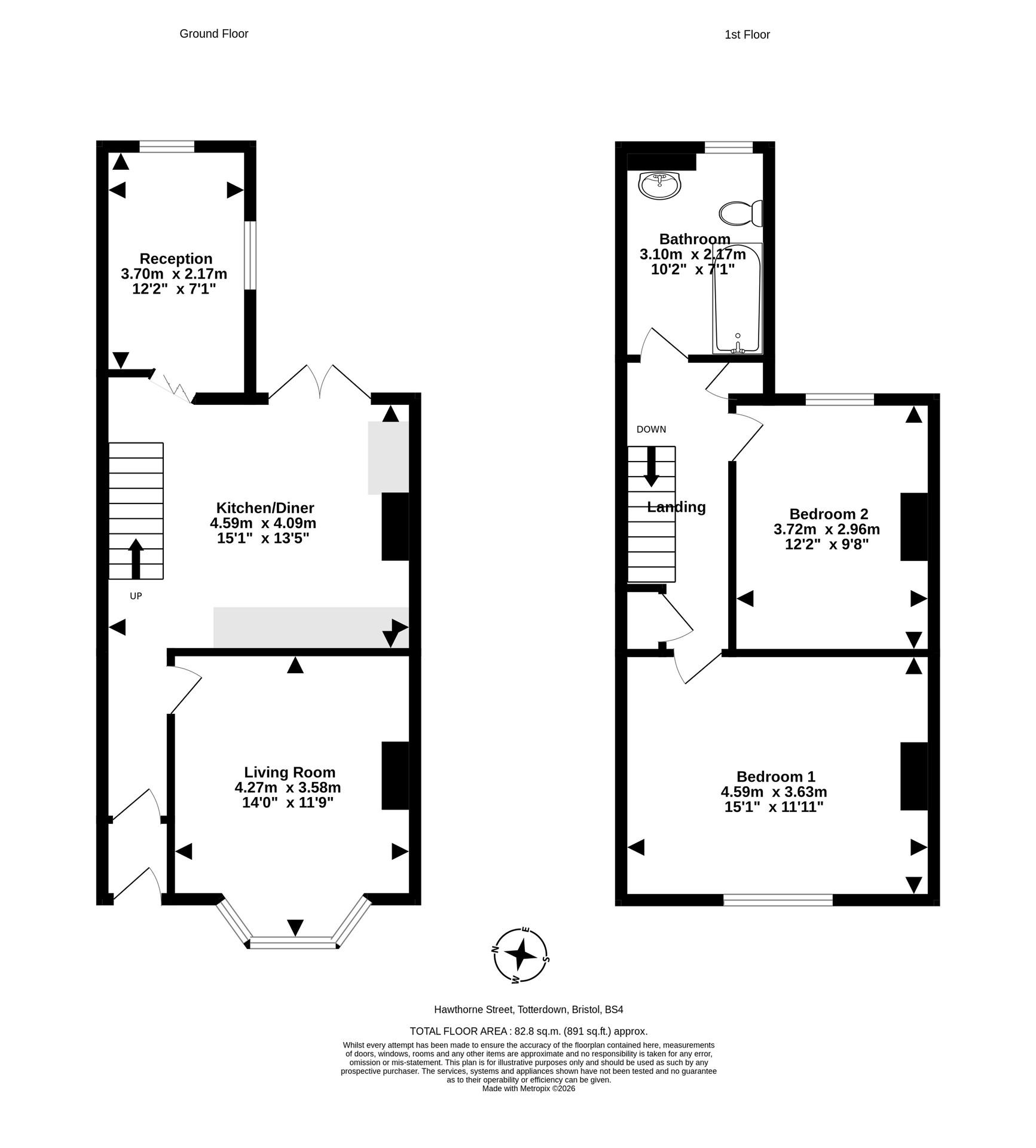 9 Hawthorne Street, Bristol floorplan