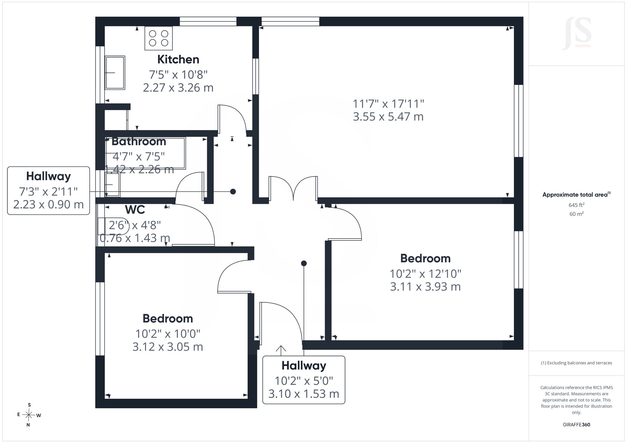 Flat 6, York Lodge Victoria Road, Worthing floorplan