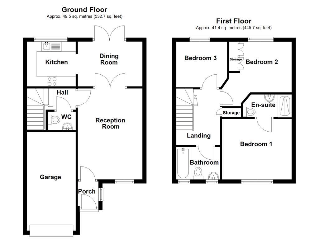 21, Cotman Close, Bacup floorplan