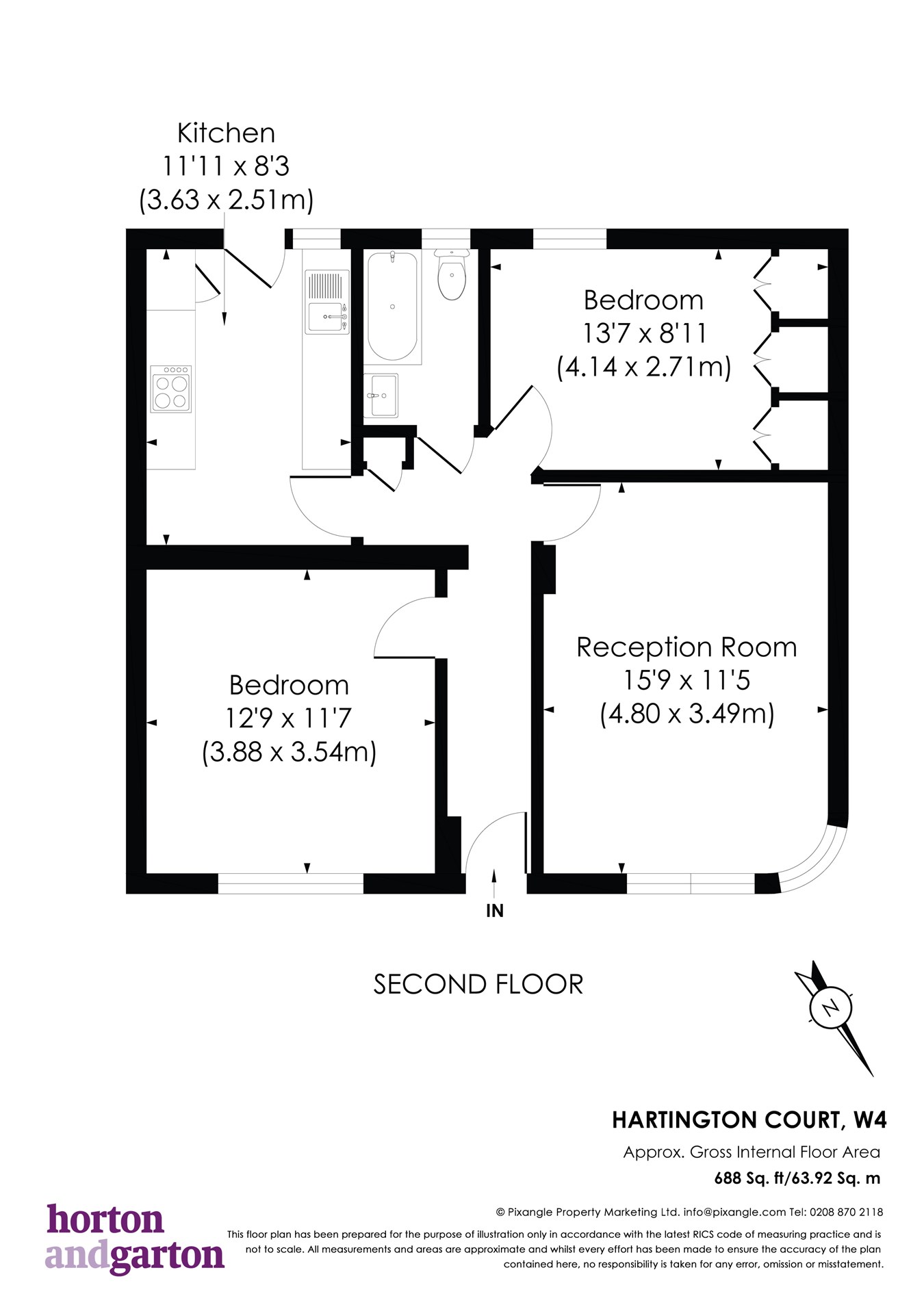 2 Bedrooms Flat for sale in Hartington Court, Hartington Road, Chiswick Riverside, Chiswick, London W4