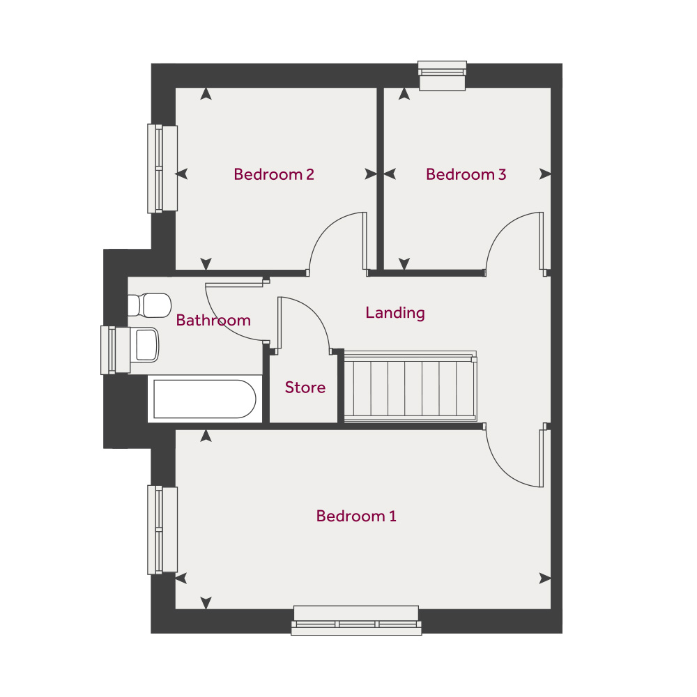 24, Willow Grange, Mastin Moor floorplan