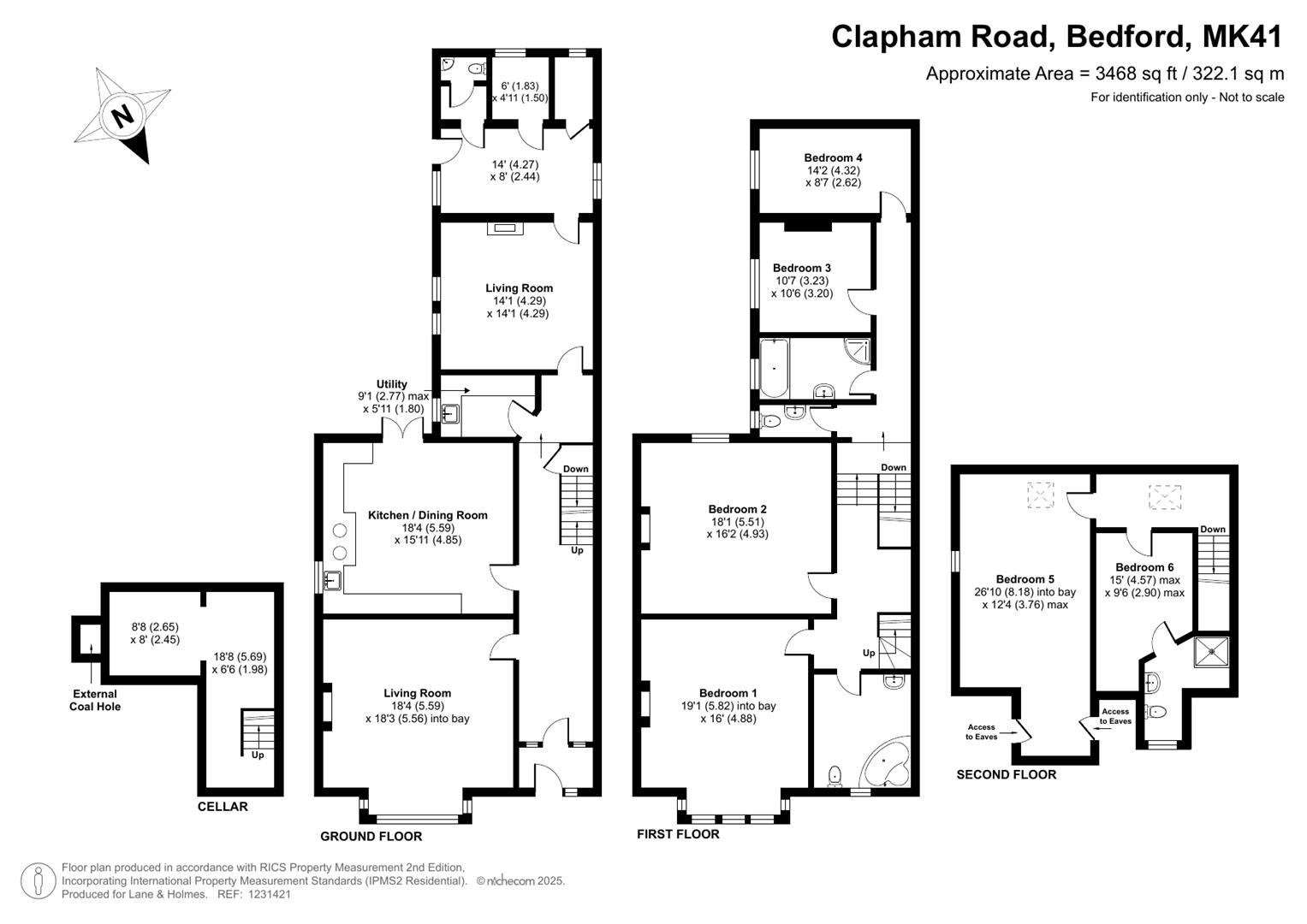 66, Clapham Road, Bedford floorplan