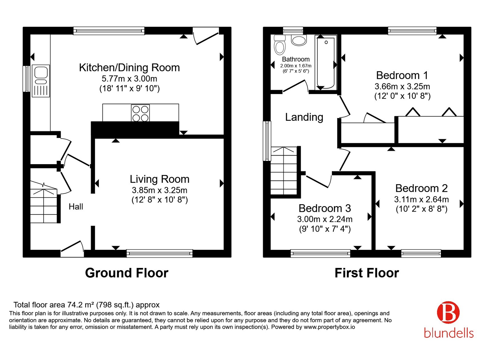 117, Broadwater, Rotherham floorplan