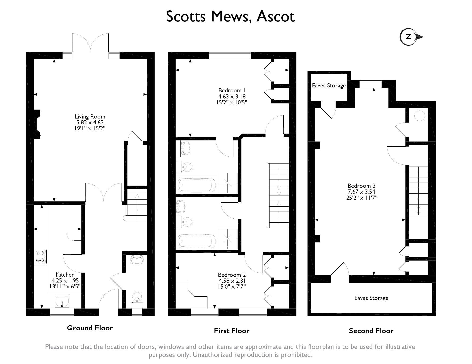 3 Bedrooms Terraced house for sale in Scotts Mews, Ascot SL5