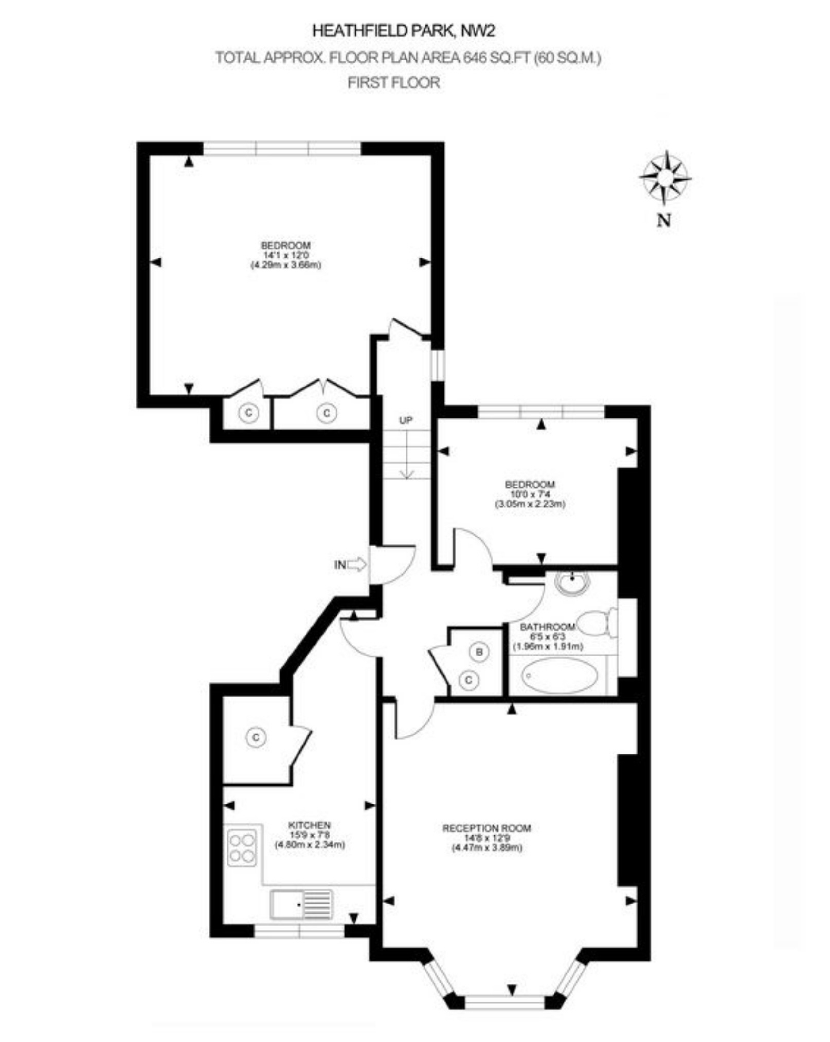 2 Bedrooms Flat to rent in Heathfield Park, Willesden Green, London NW2