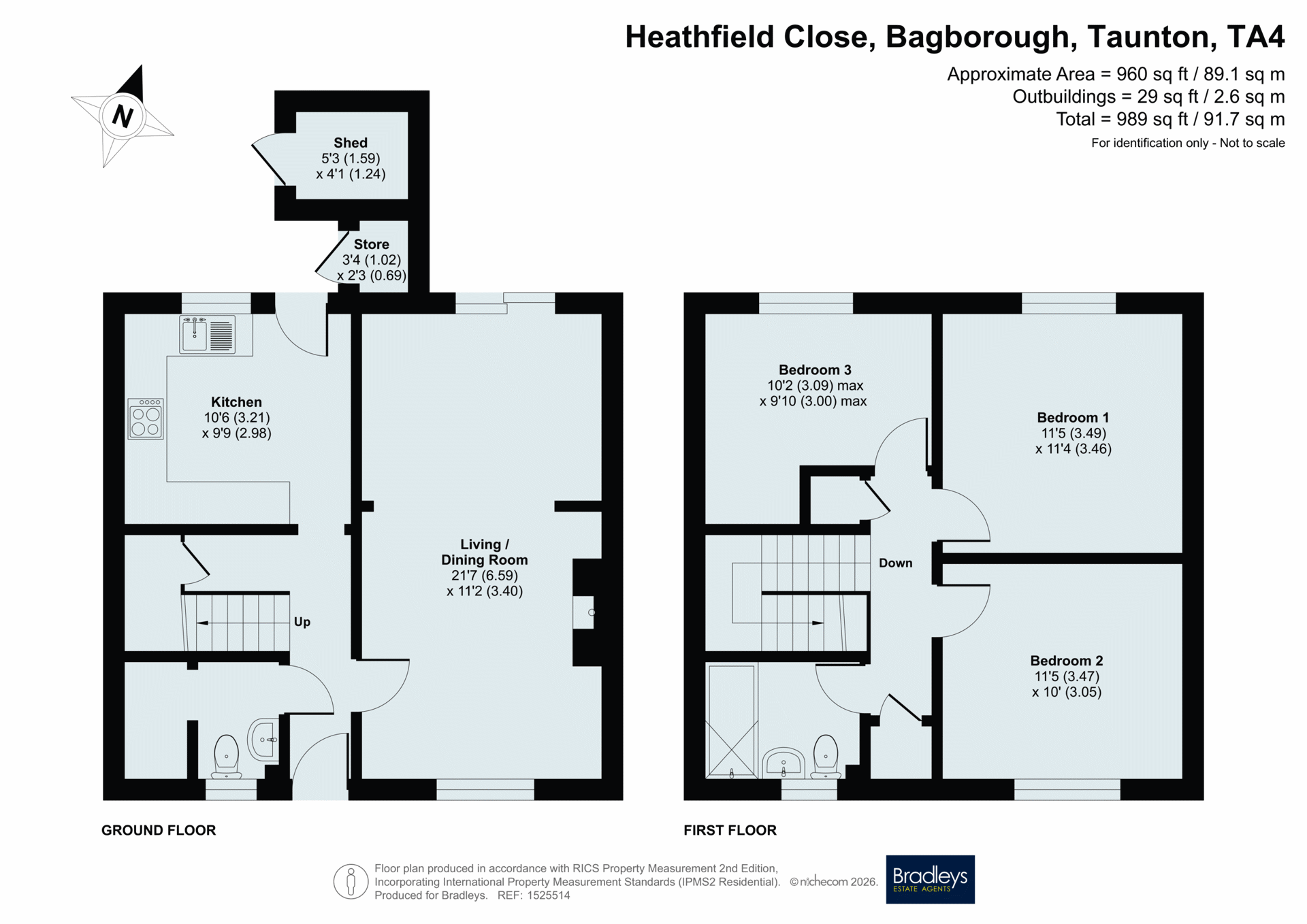 2, Heathfield Close, Taunton floorplan