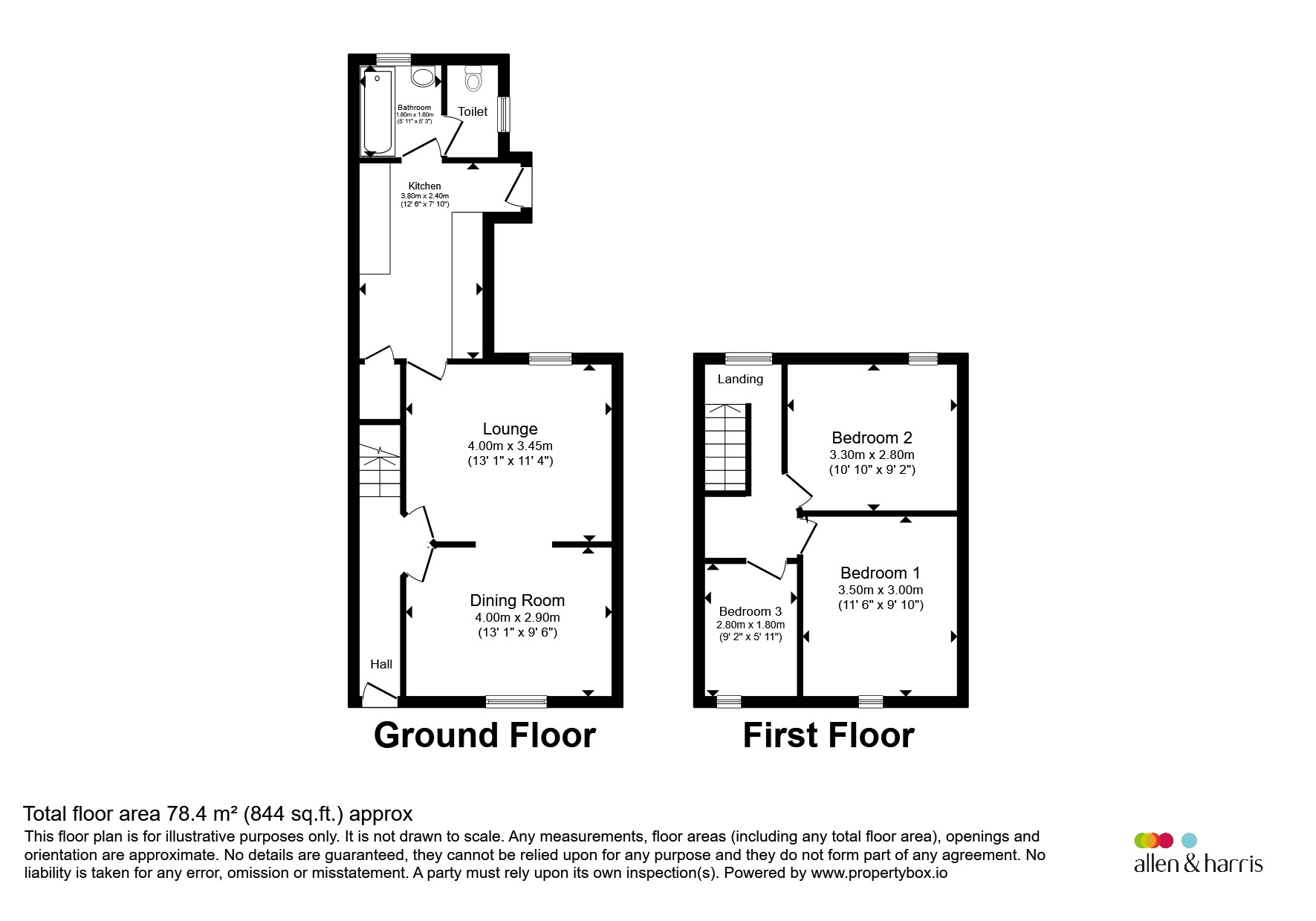 14, Gladys Street, Porth floorplan