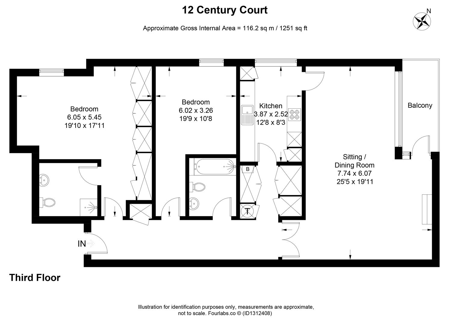 12, Century Court, Cheltenham floorplan