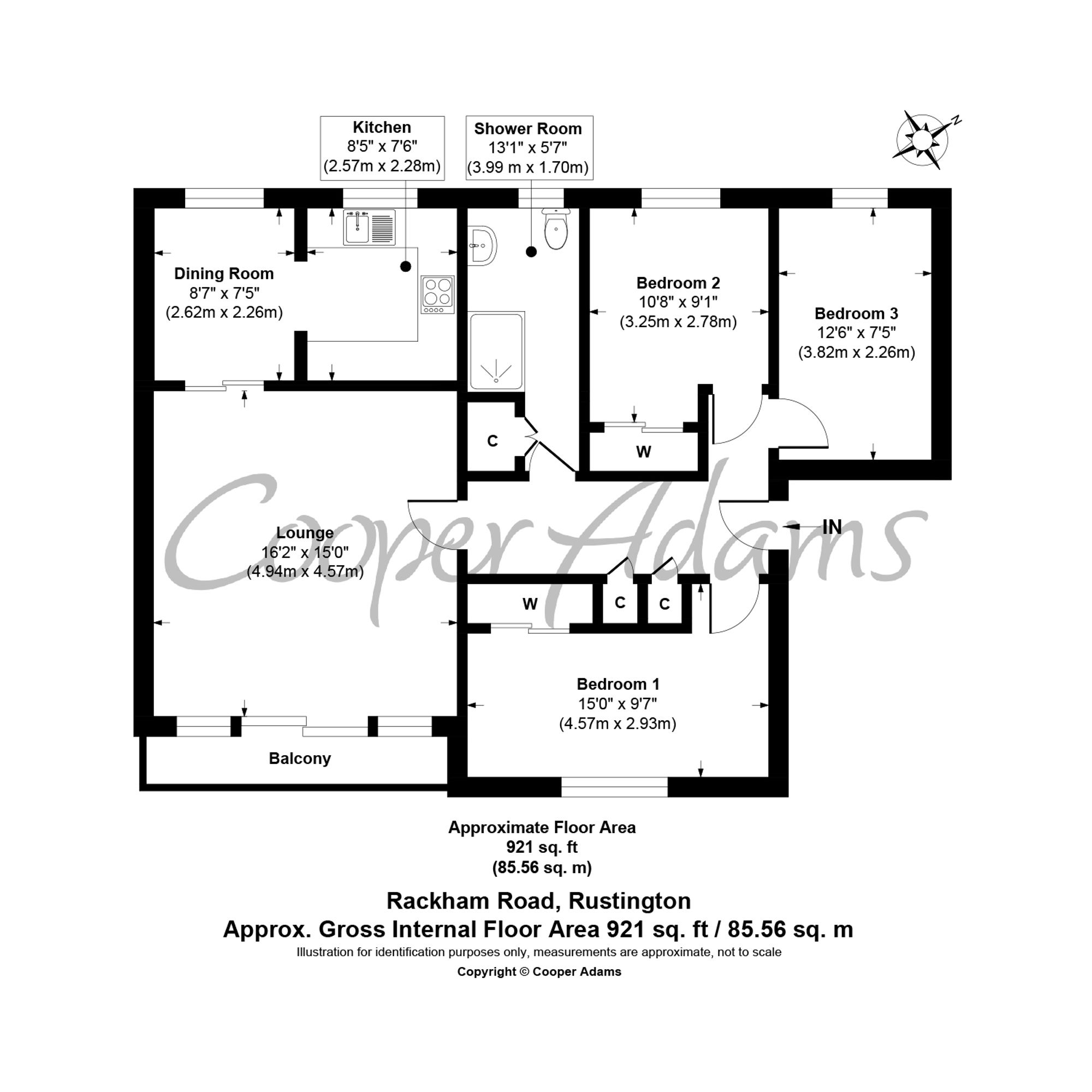 Flat 15, Fitzalan Court Rackham Road, Littlehampton floorplan