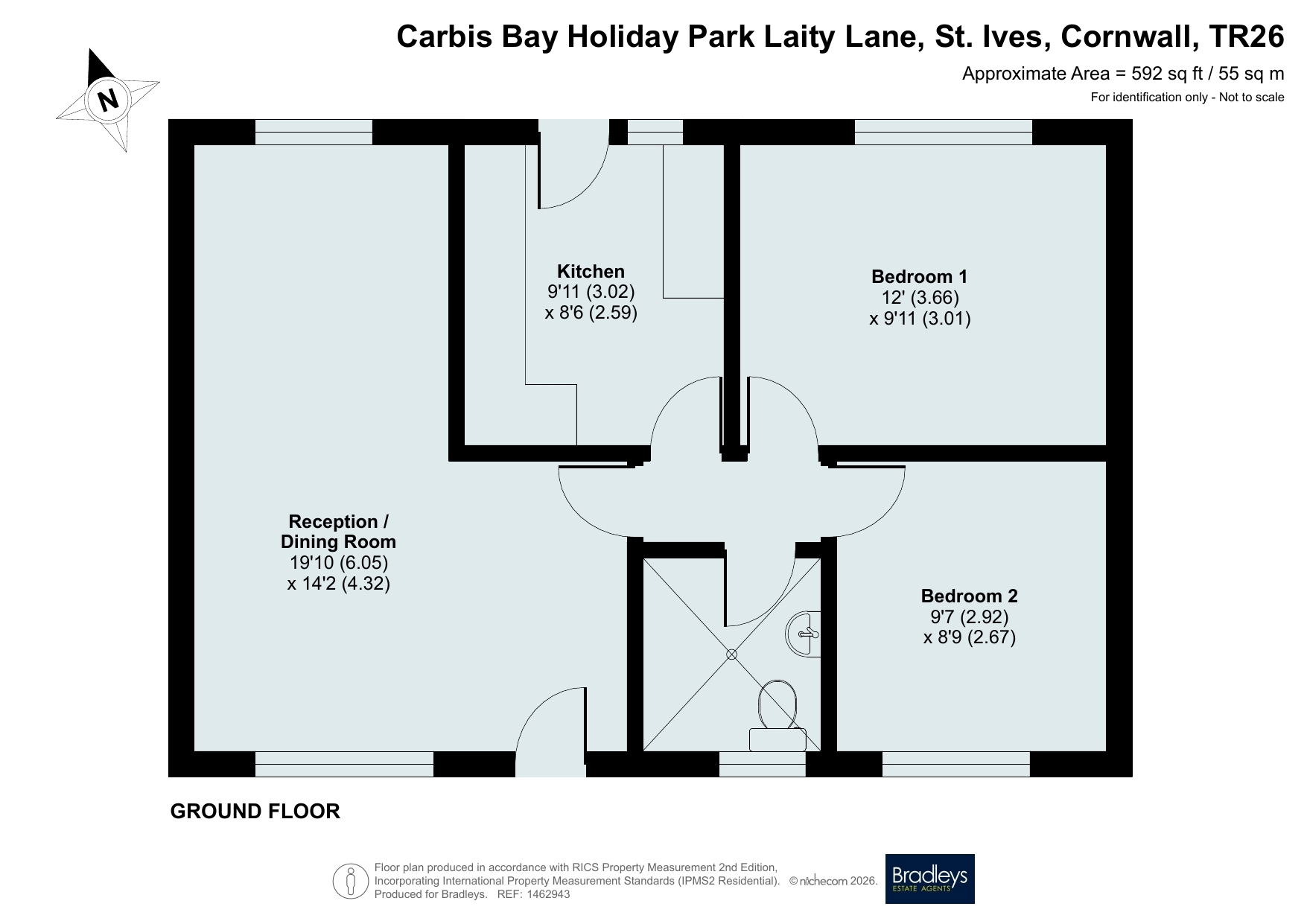 55 Carbis Bay Holiday Park Laity Lane, St. Ives Cornwall floorplan
